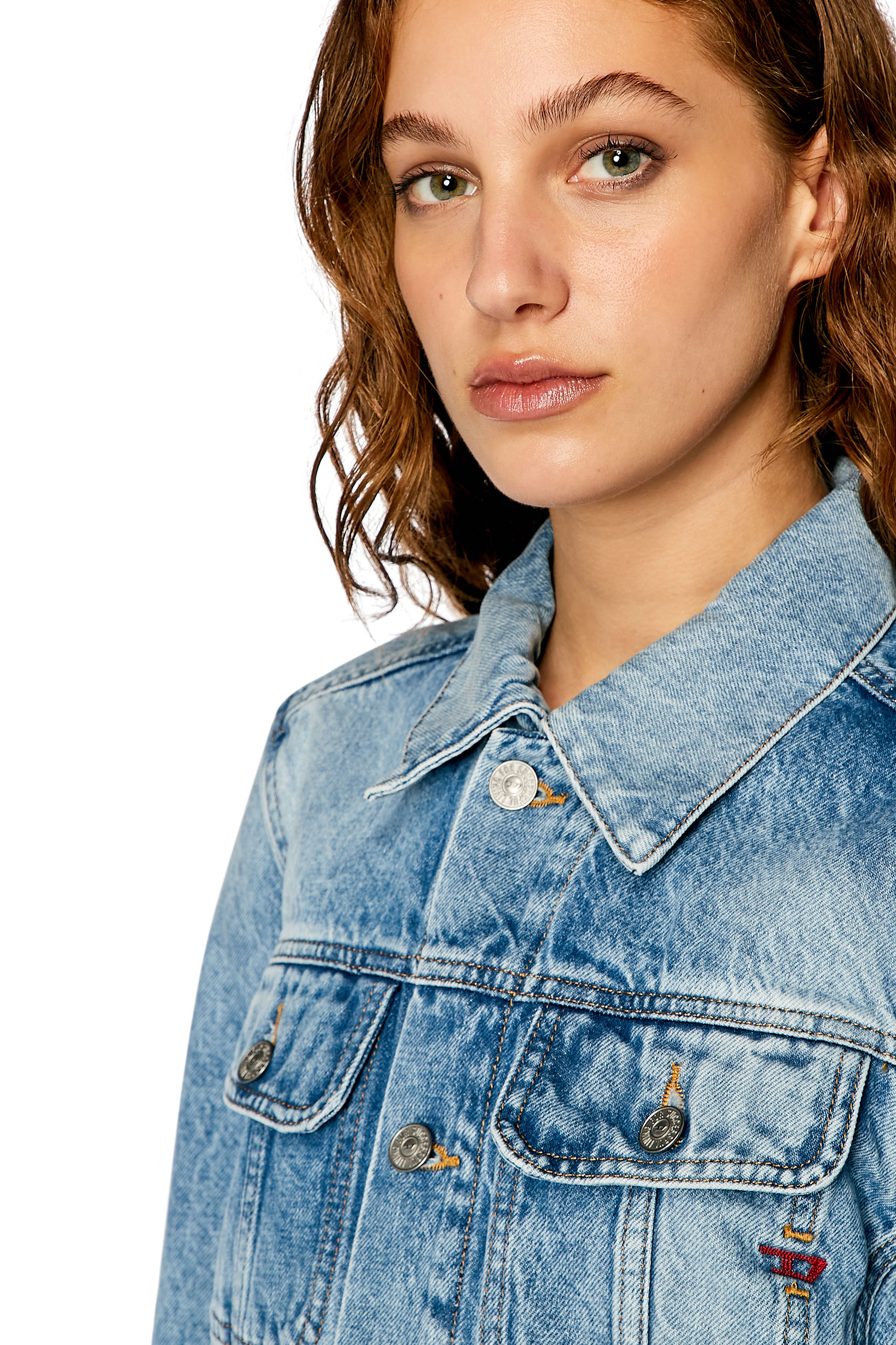 Diesel - DE-BONNY, Female's Trucker jacket in denim in ライトブルー - 4