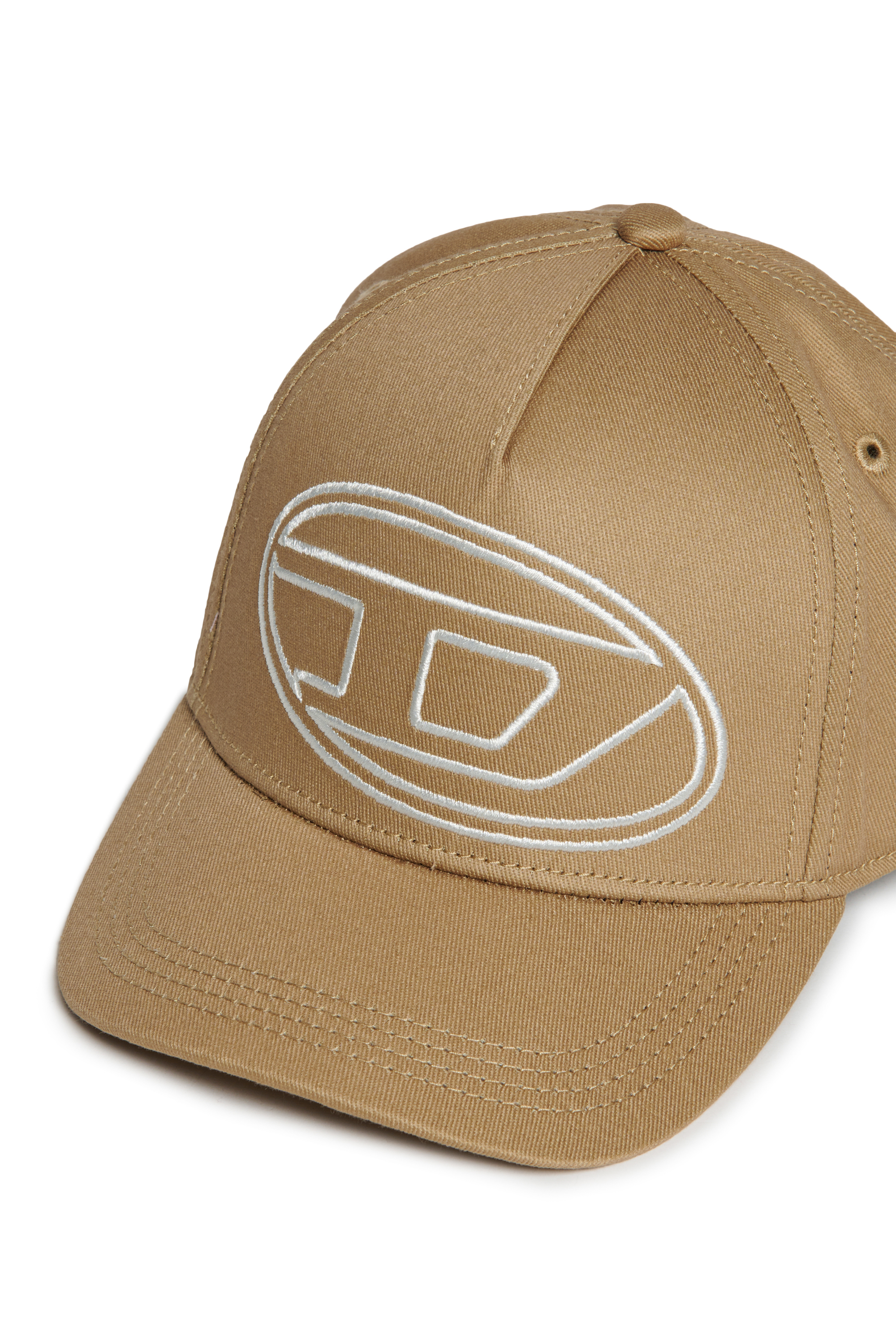 Diesel - FRENDIL, Male's Baseball cap with Oval D embroidery in ライトブラウン - 3