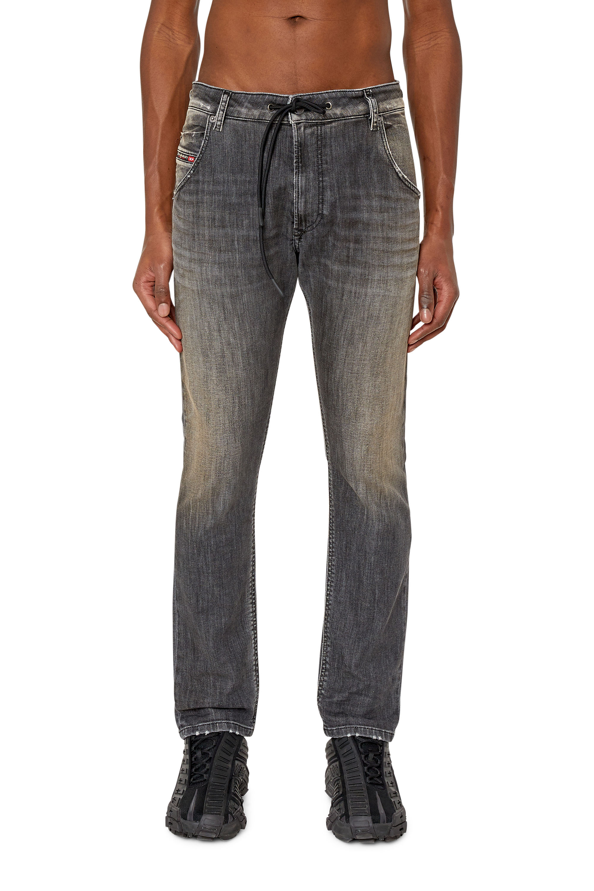 Diesel - Tapered 2030 D-Krooley Joggjeans® 09F01, ブラック/ダークグレー - Image 1