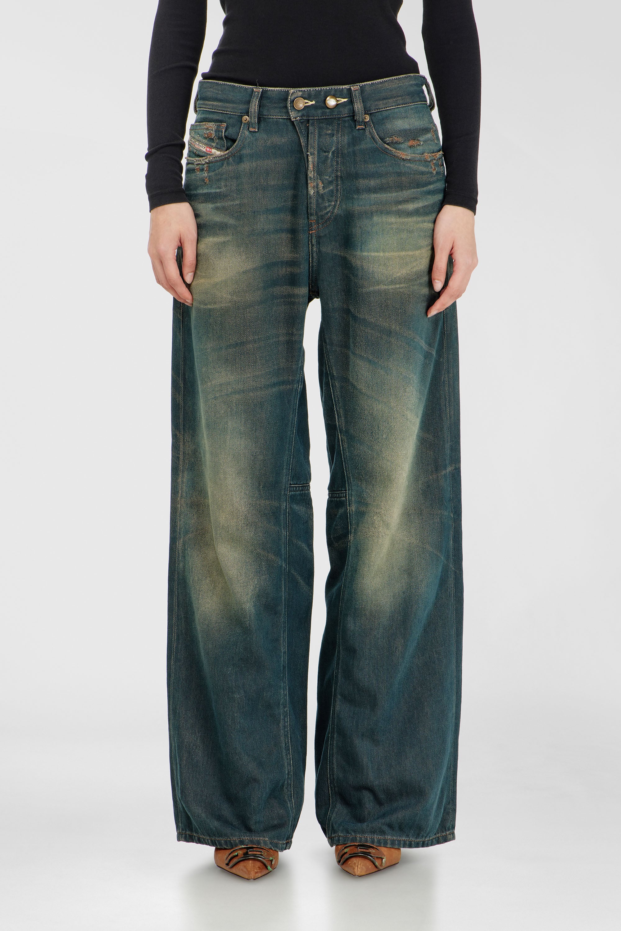 Diesel - Female's Relaxed Jeans 1996 D-Sire 09P85, ダークブルー - 1