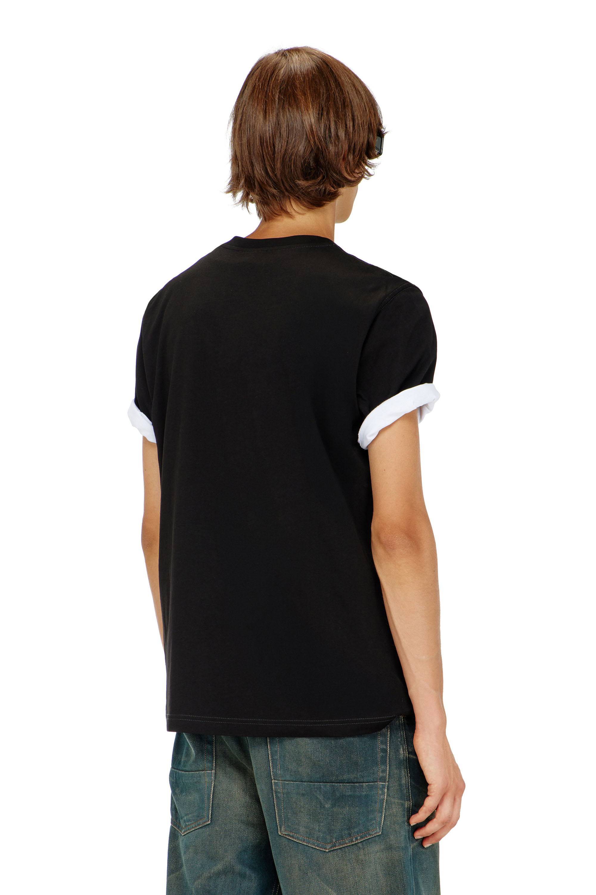 Diesel - T-ADJUST-V8, Male's Tシャツ in ブラック - 4