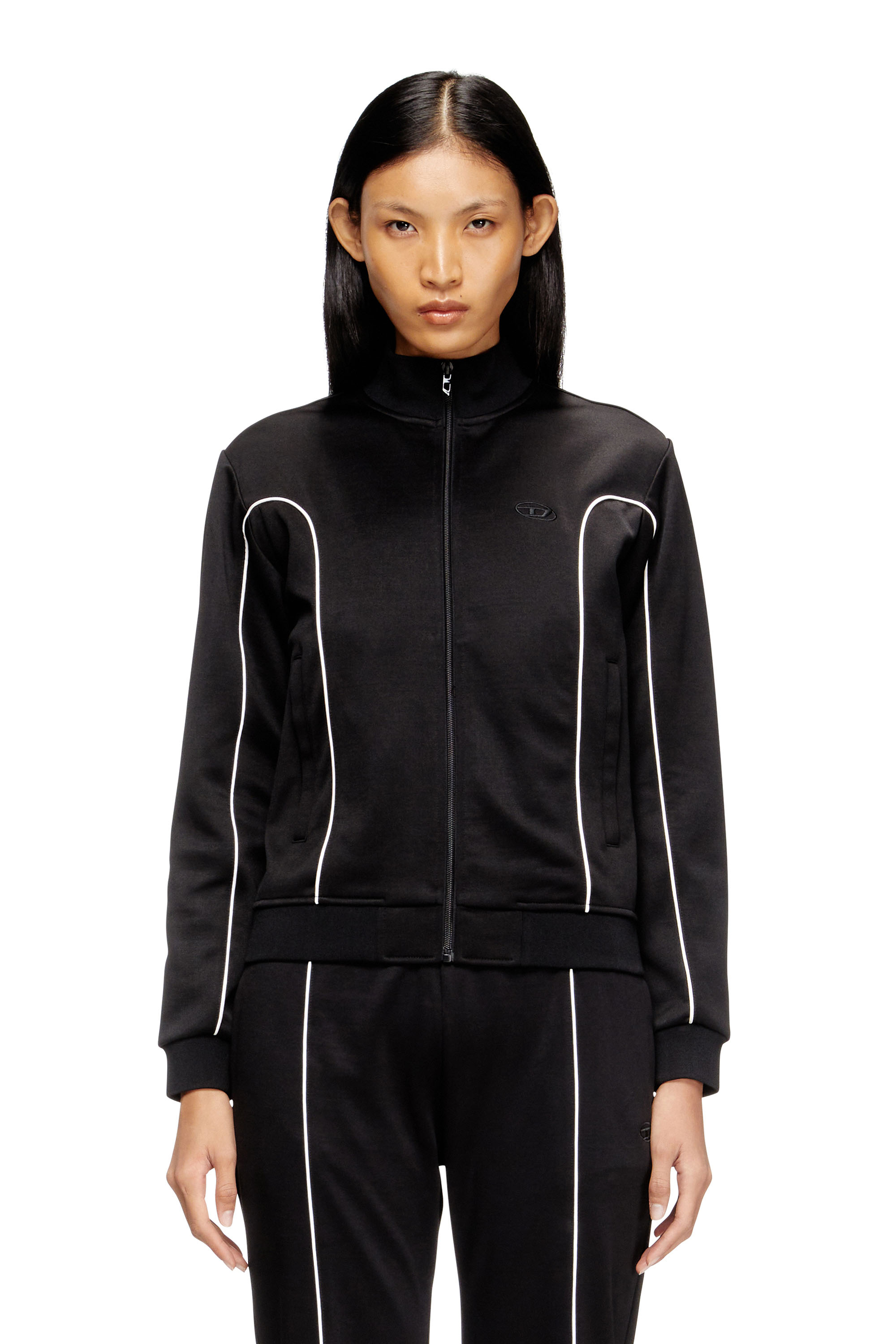 Diesel - F-LOCKING-OD, Female's ジャケット in ブラック/ホワイト - 1