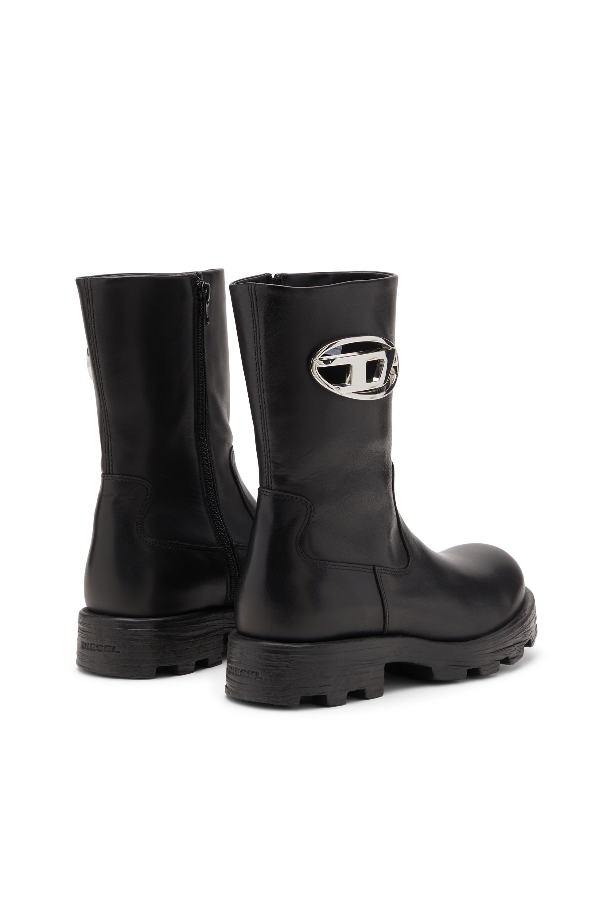 Diesel - D-HAMMER BKR D W, Female's D-Hammer-Biker boots in shiny leather in null - 3