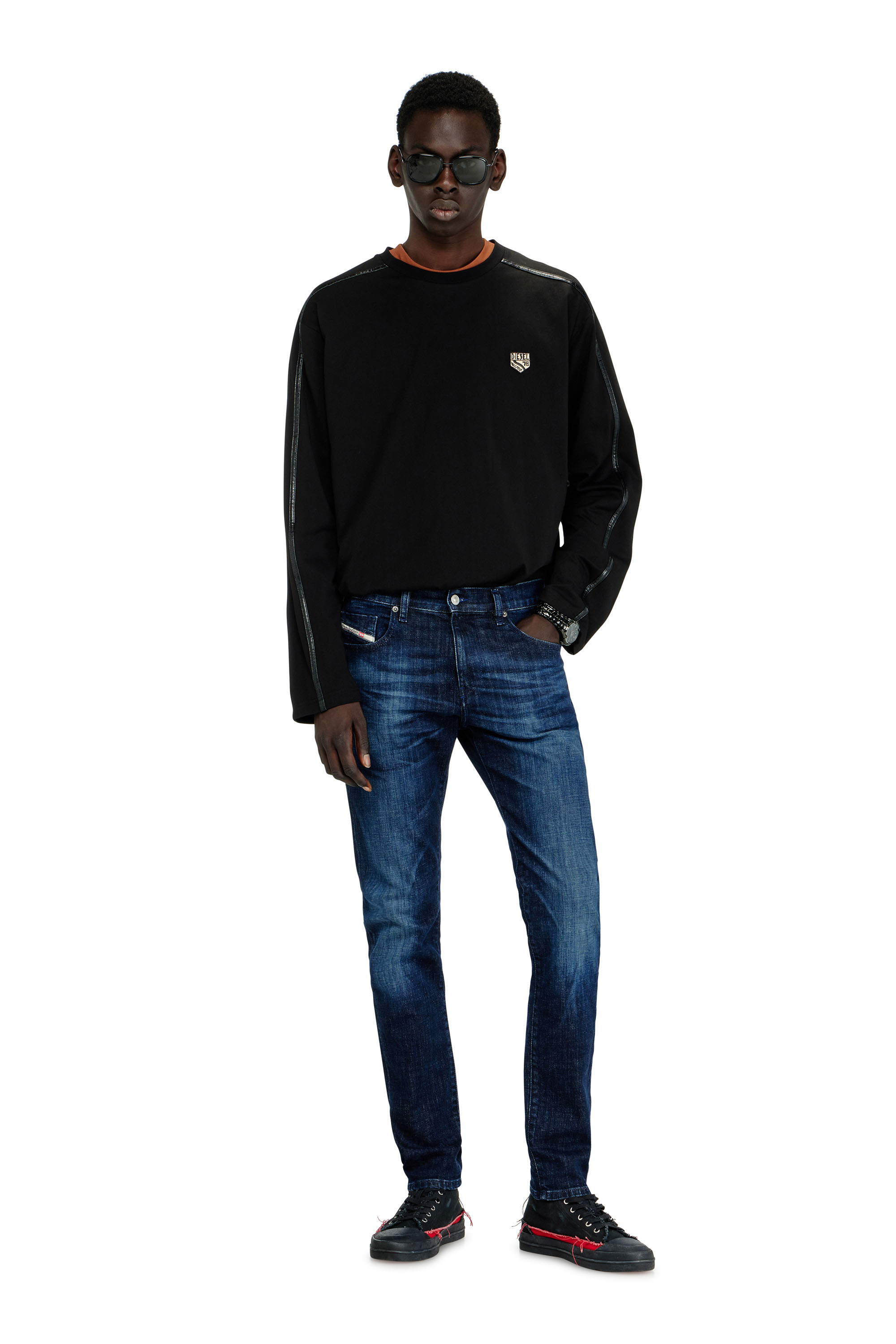 Diesel - Male's Slim Jeans 2019 D-Strukt 0ADBL, ダークブルー - 1