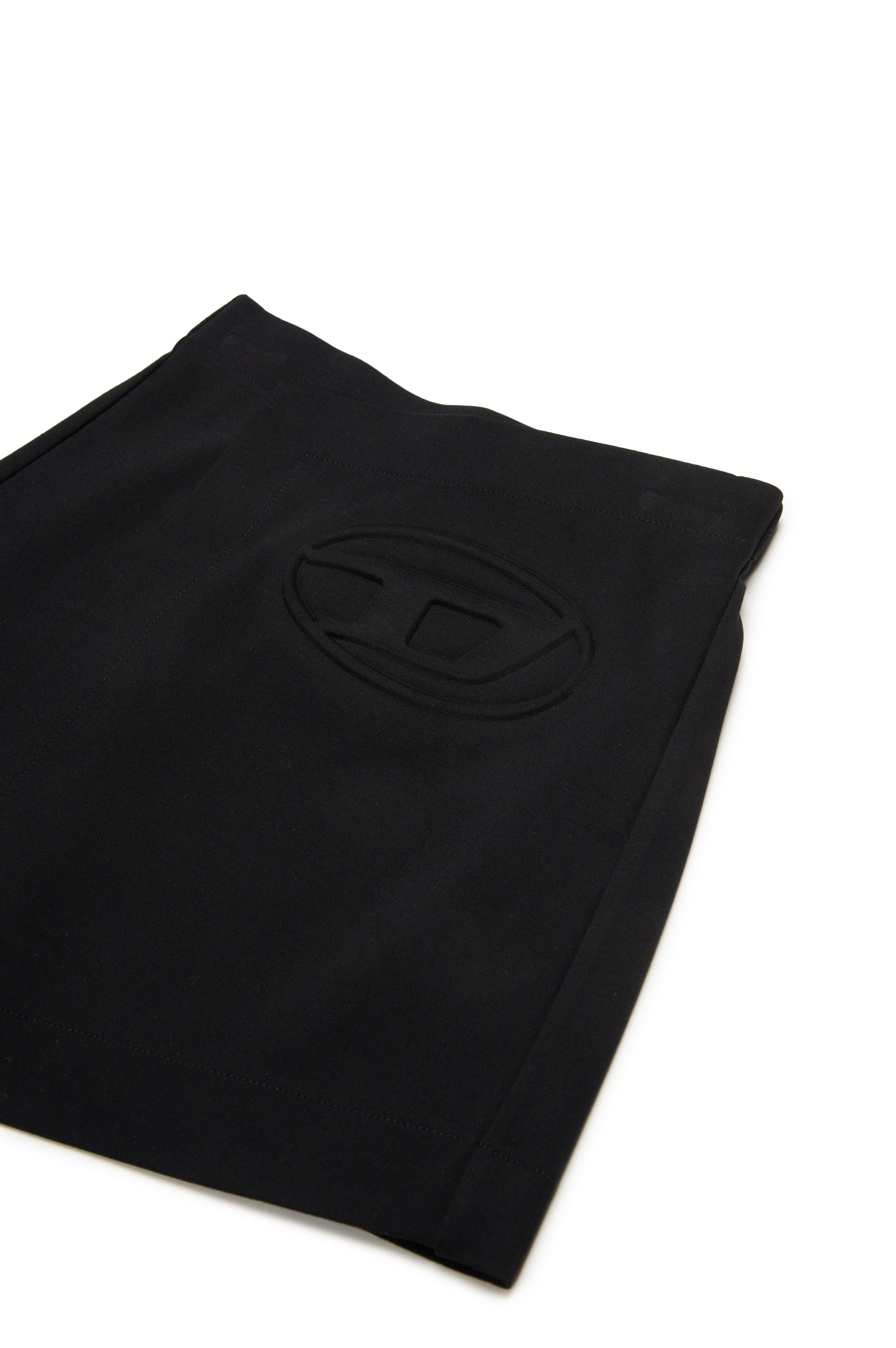 Diesel - GILSY, Female's Mini wrap skirt with embossed Oval D logo in ブラック - 3
