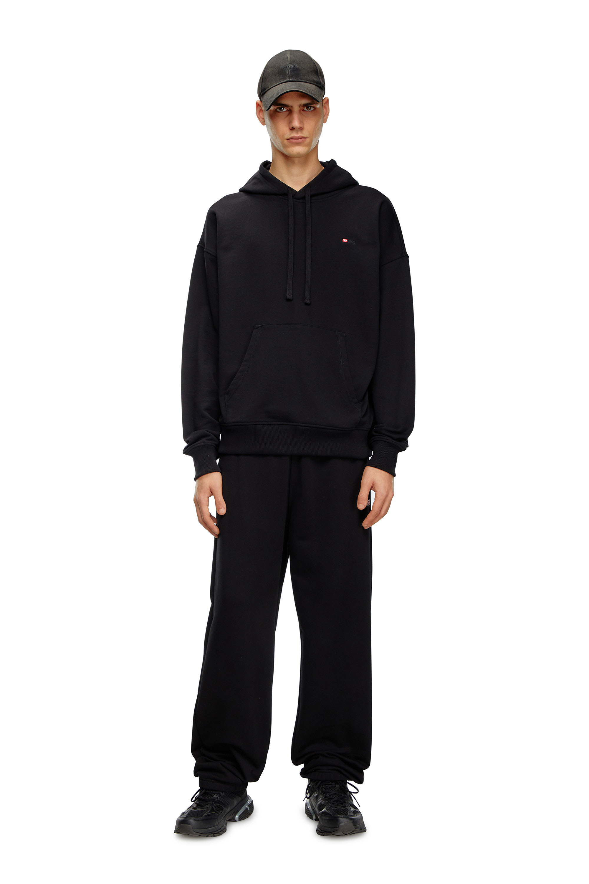 Diesel - S-ROB-HOOD-MICRODIV, Male's Hoodie with micro-embroidered logo in ブラック - 2