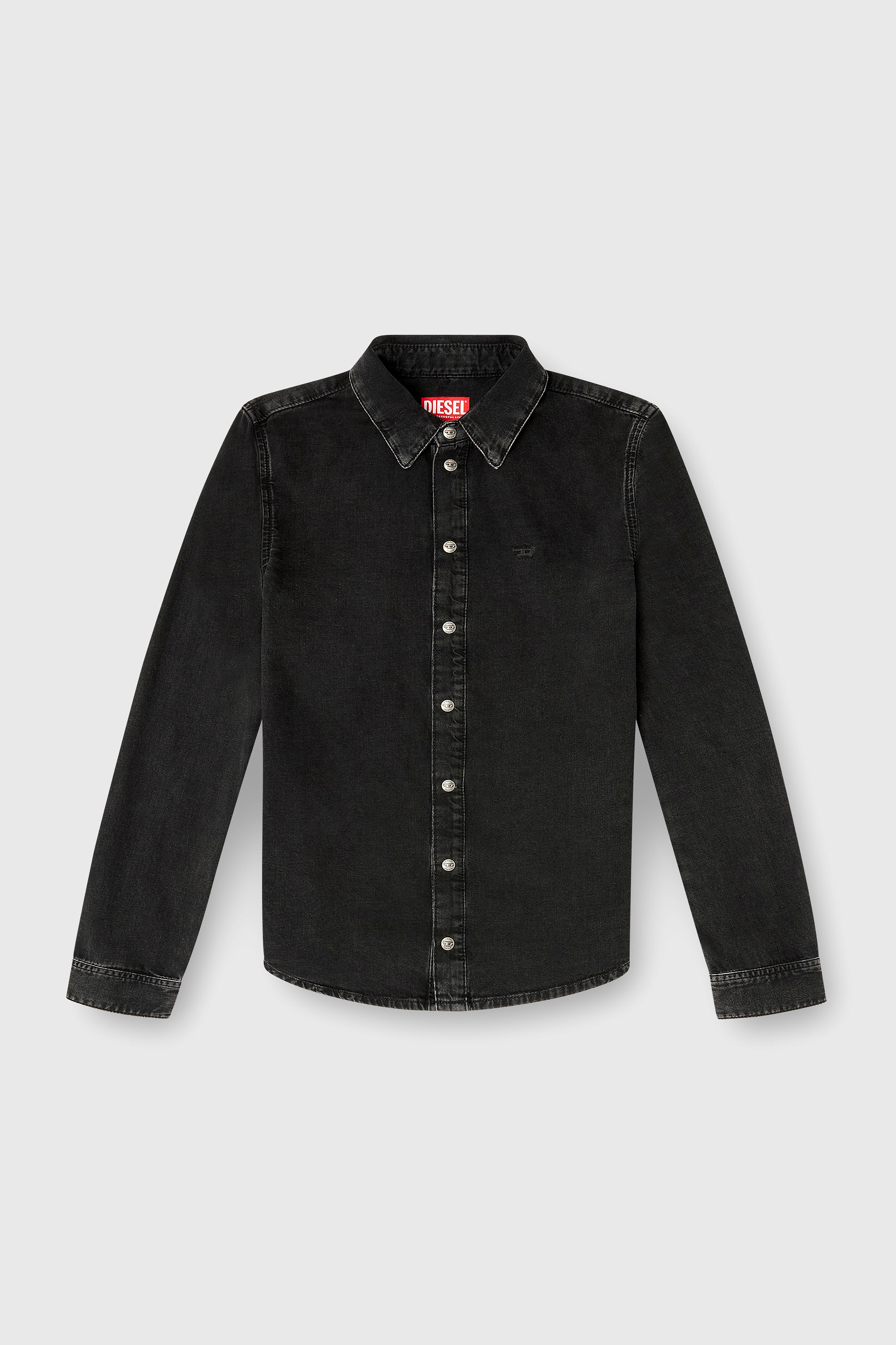 Diesel - DE-EAZY, Female's Denim shirt with contrasting stitching in ブラック - 2