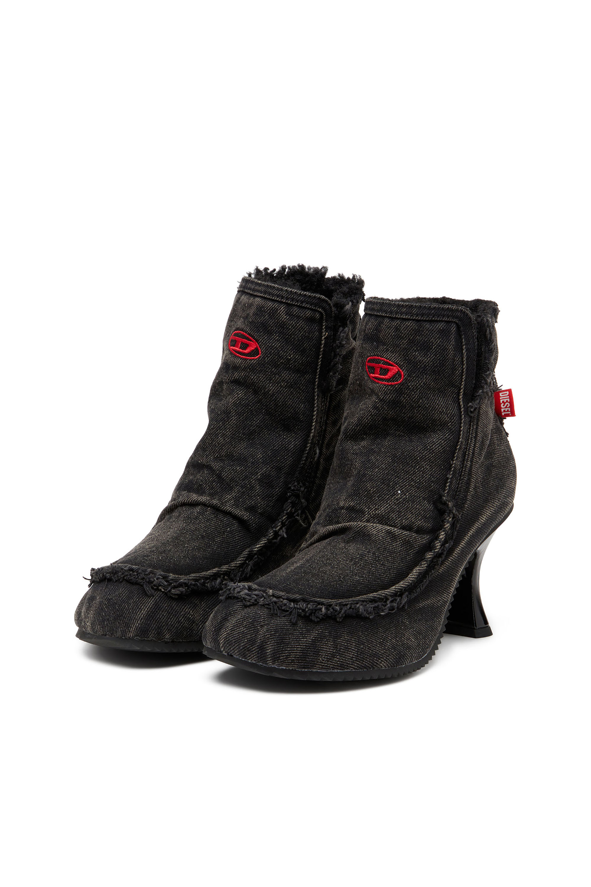靴 DIESEL D-WOODSTOCK D-WOODSTOCK HEEL AB アンクルブーツ｜ブラック｜ウィメンズ｜DIESEL