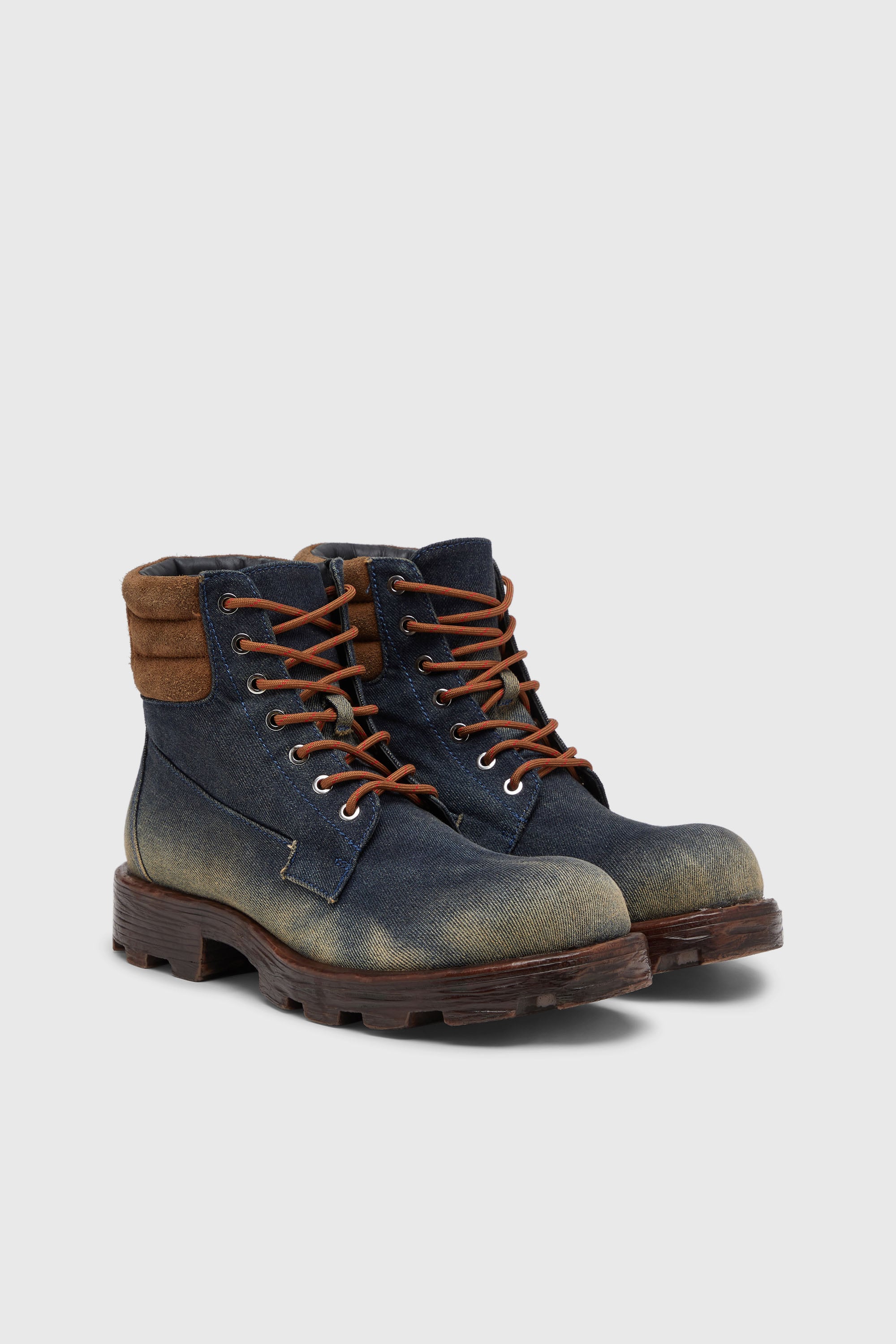 Diesel - D-HAMMER LACE UP, Male's レースアップブーツ in ダークブルー - 2