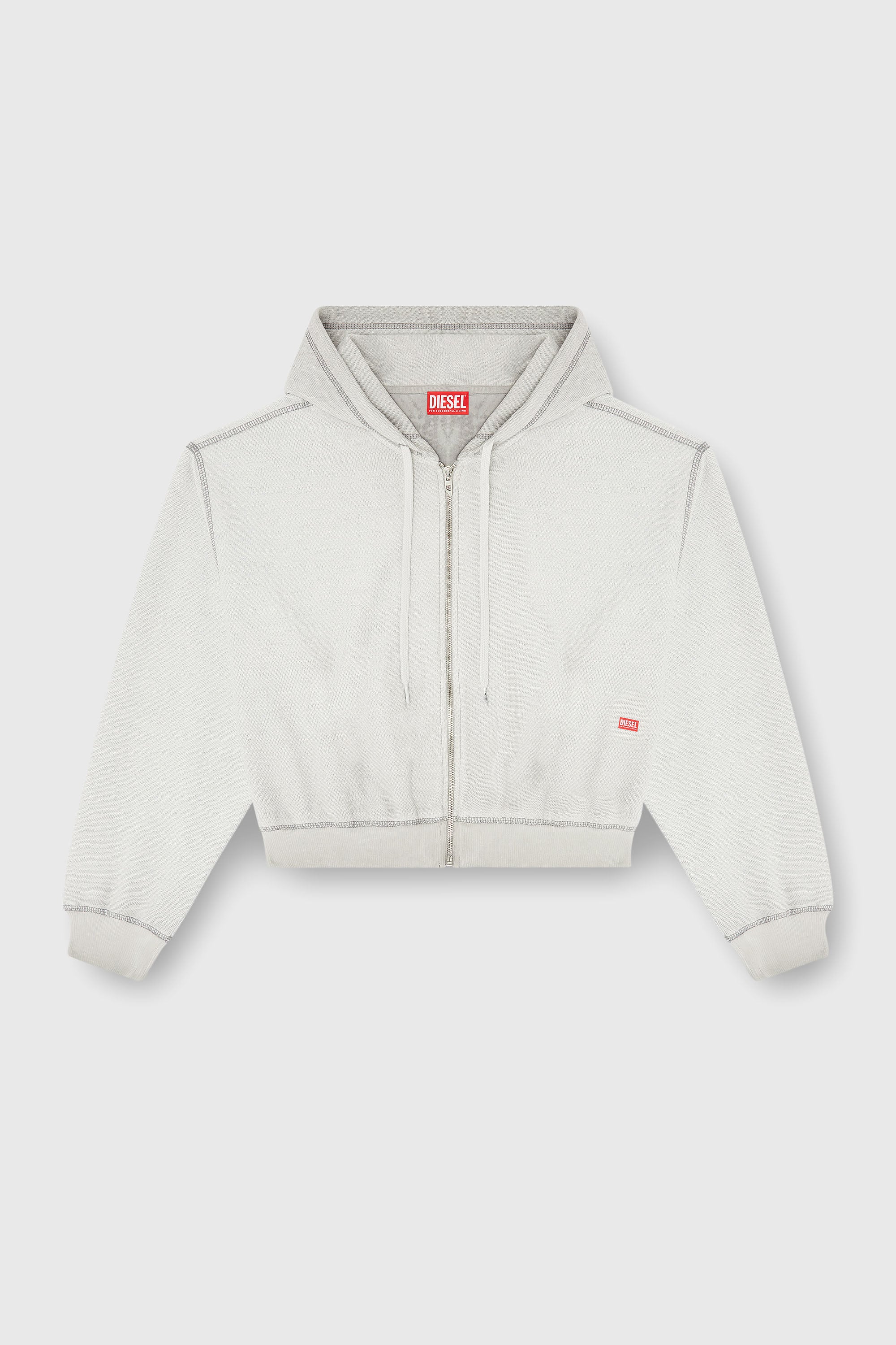 Diesel - F-SUNNY-HOOD-ZIP, Female's ジップアップパーカー in ライトグレー - 2