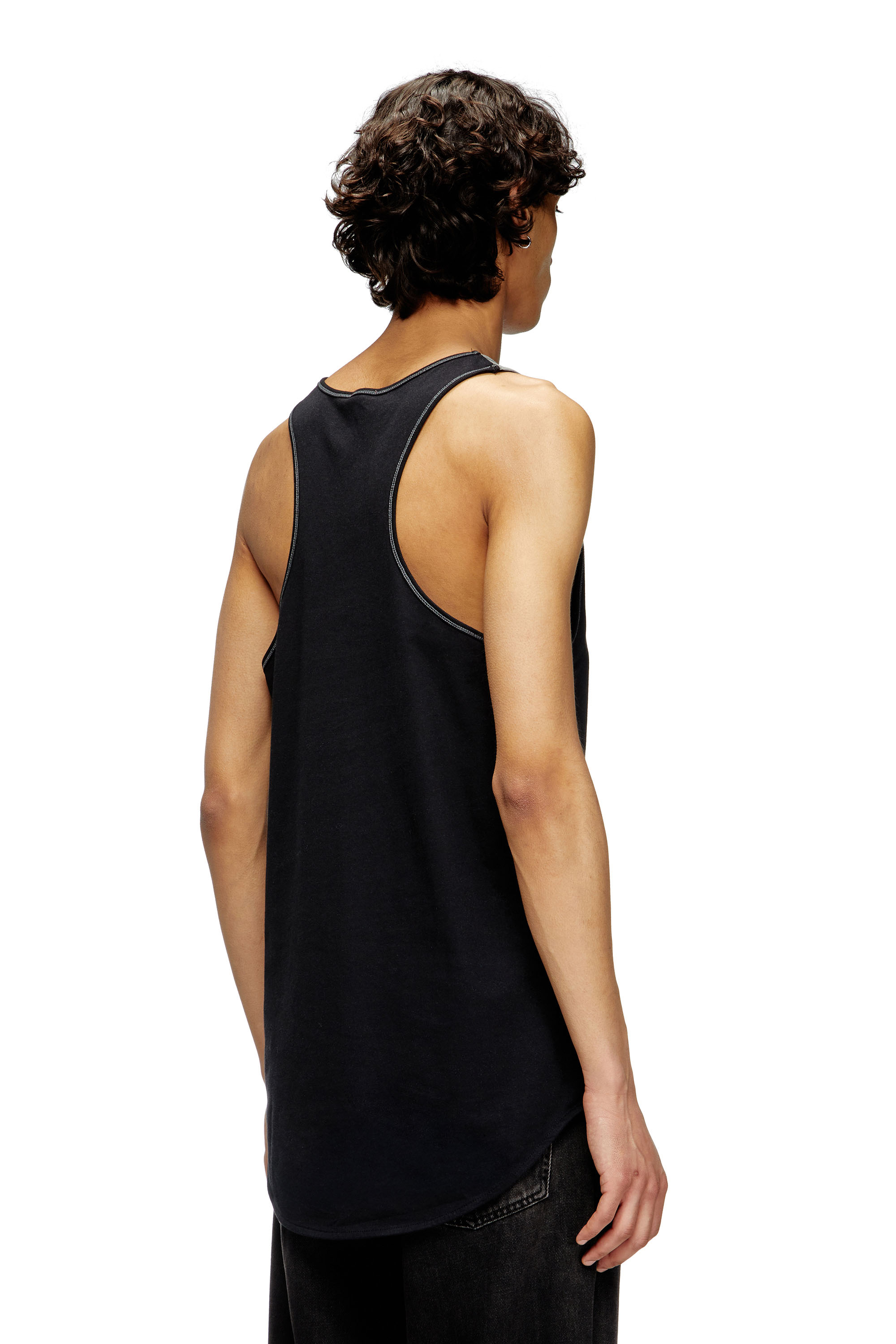 Diesel - T-SHAN, Unisex's Tank top with lyrics print in ブラック - 4