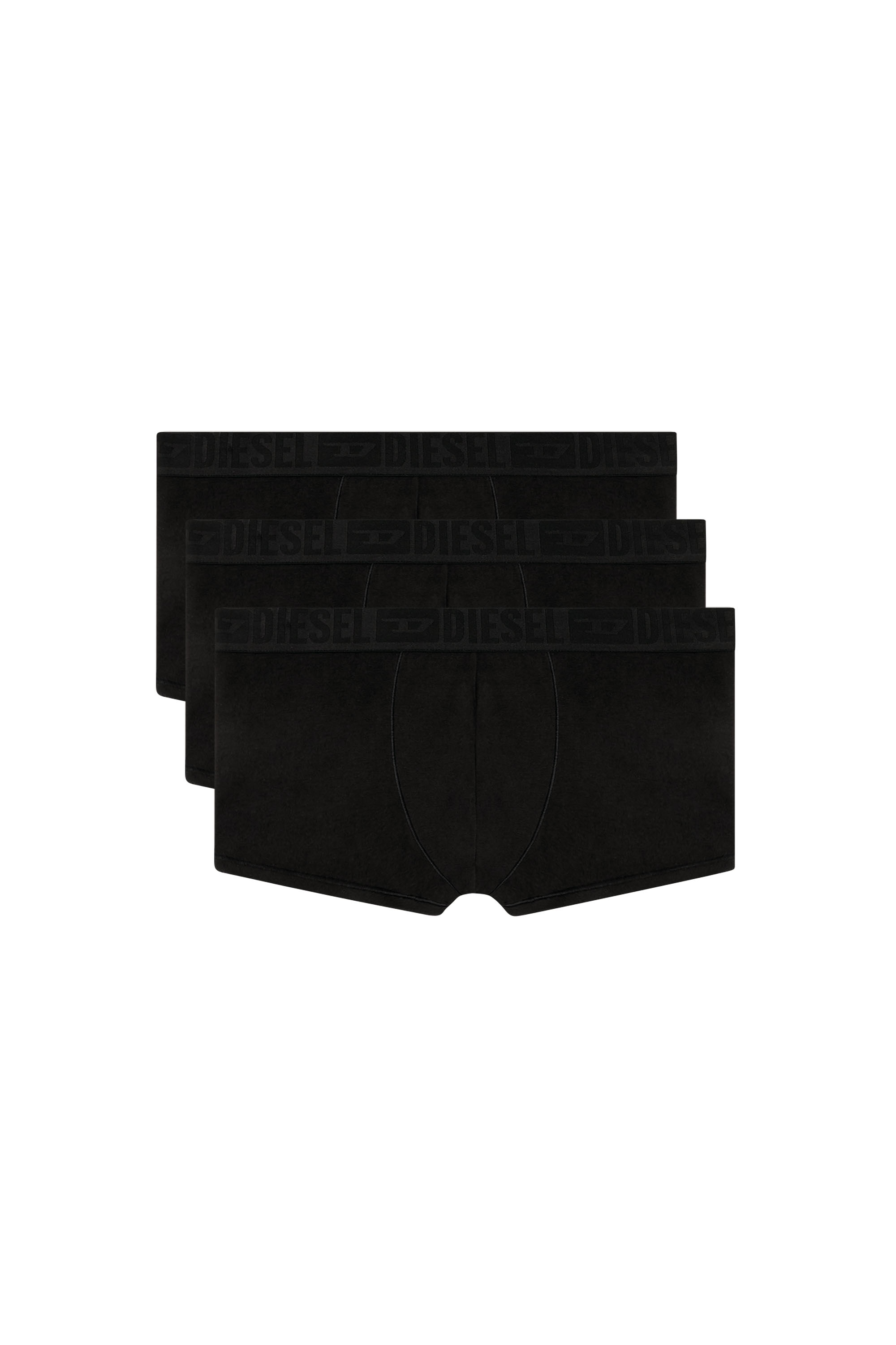 Diesel - BENJAMIN-D-MONO-3PACK, Male's Three-pack plain boxer briefs in ブラック - 1