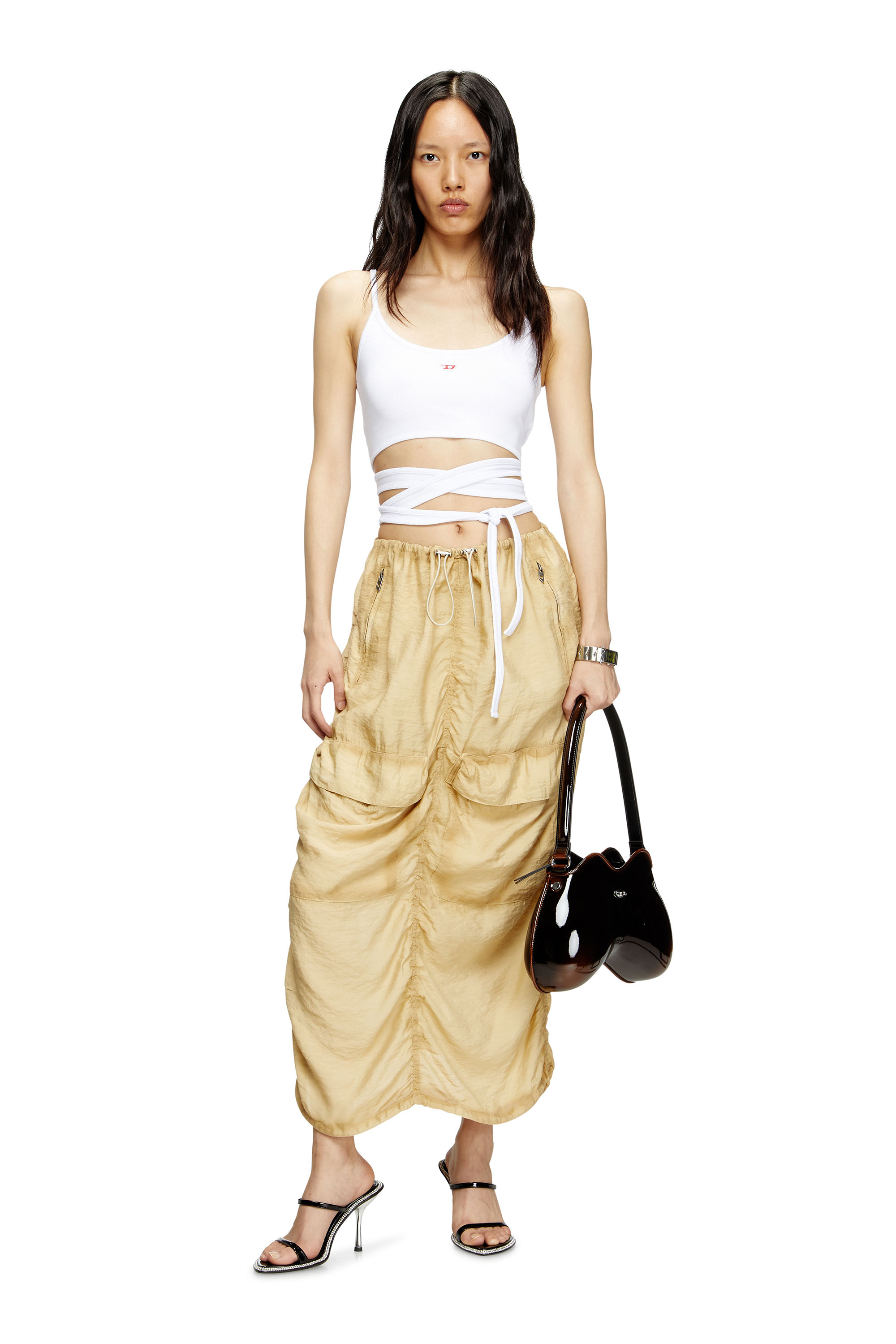 Diesel - T-LEYA-TAIL, Female's Vest top with wrap ties in ホワイト - 3