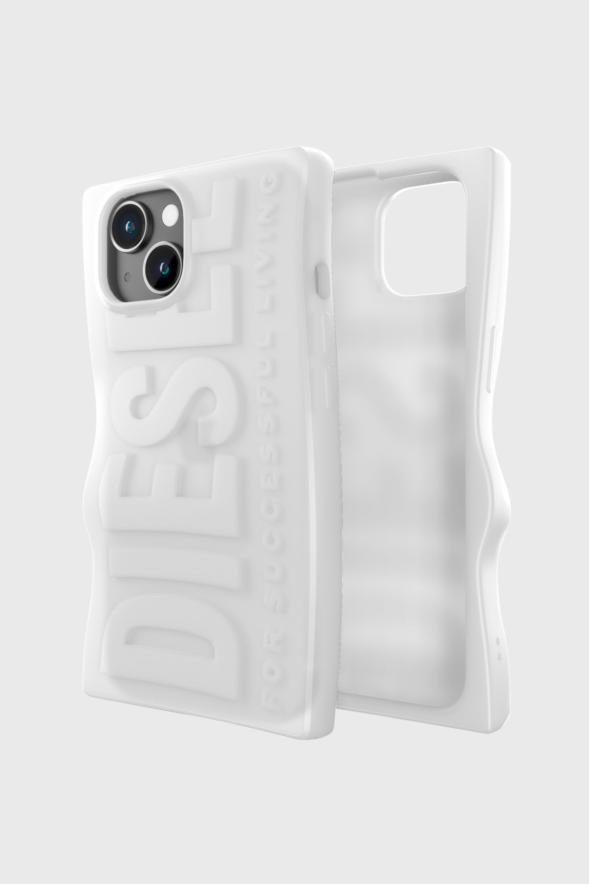 Diesel - 54123 MOULDED CASE, Unisex's iPhone 15 シリコンケース in ホワイト - 1