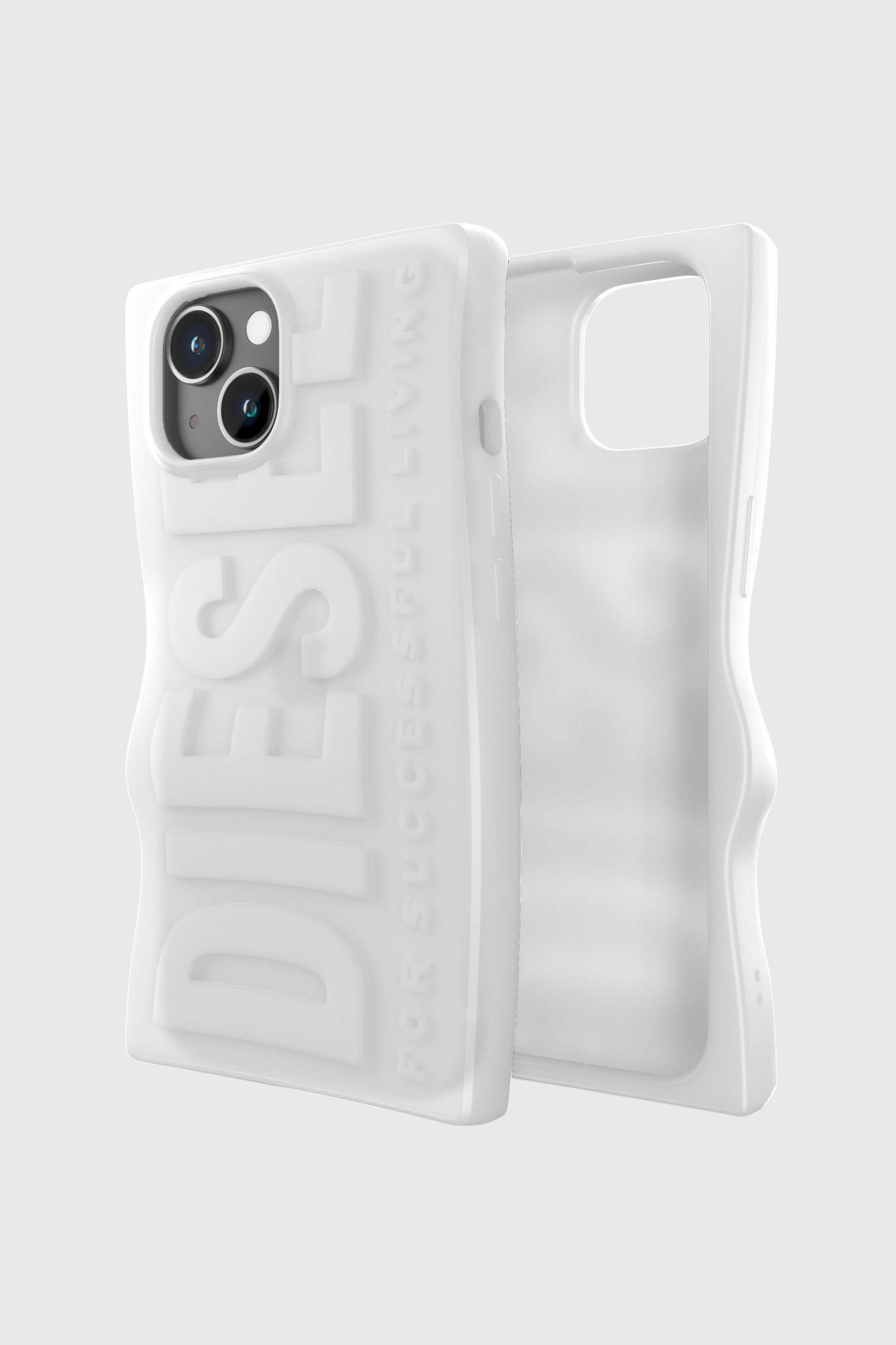 Diesel - 54123 MOULDED CASE, Unisex's iPhone 15 シリコンケース in ホワイト - 1