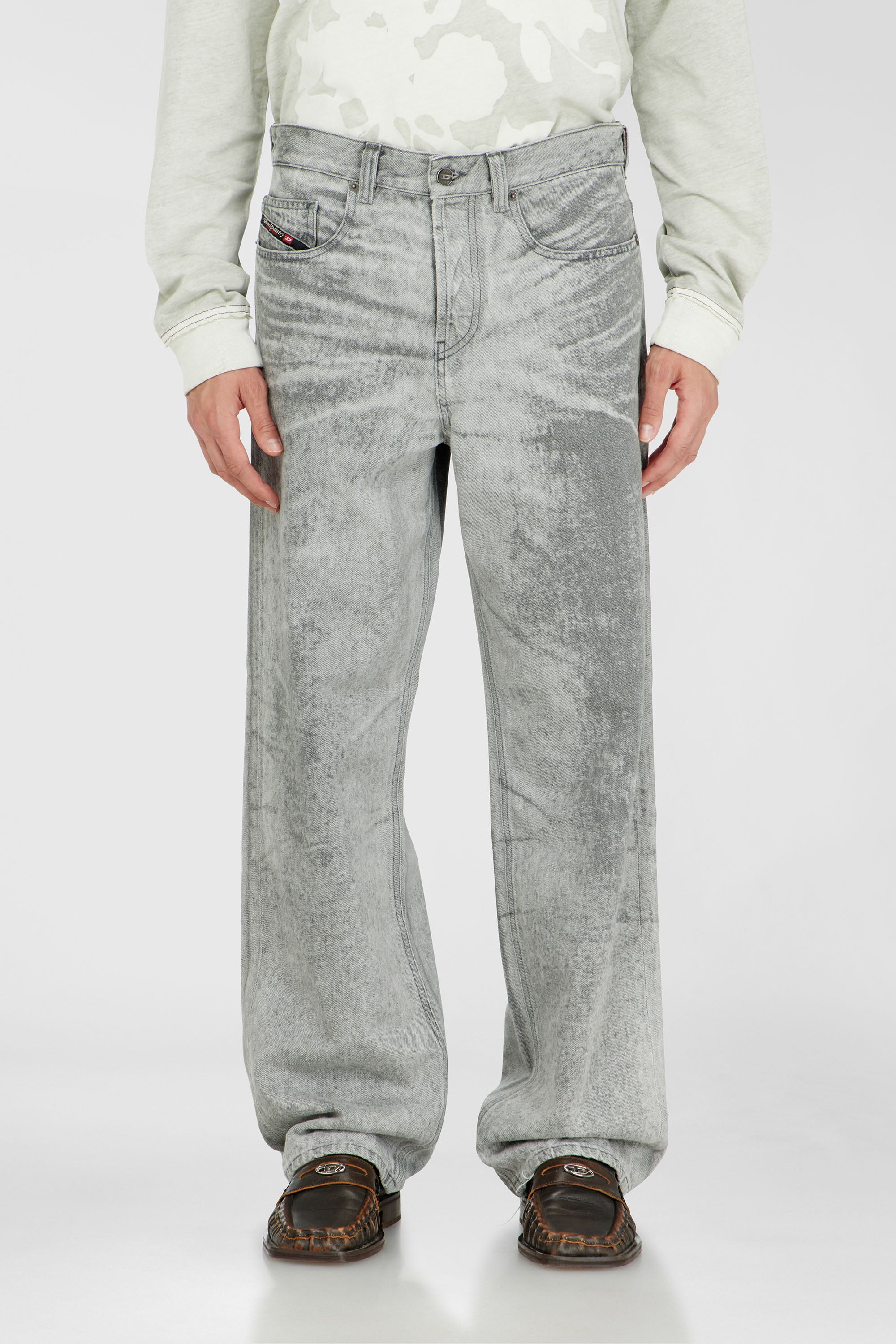 Diesel - Male's Relaxed Jeans 2001 D-Macro 09Q25, ライトグレー - 1