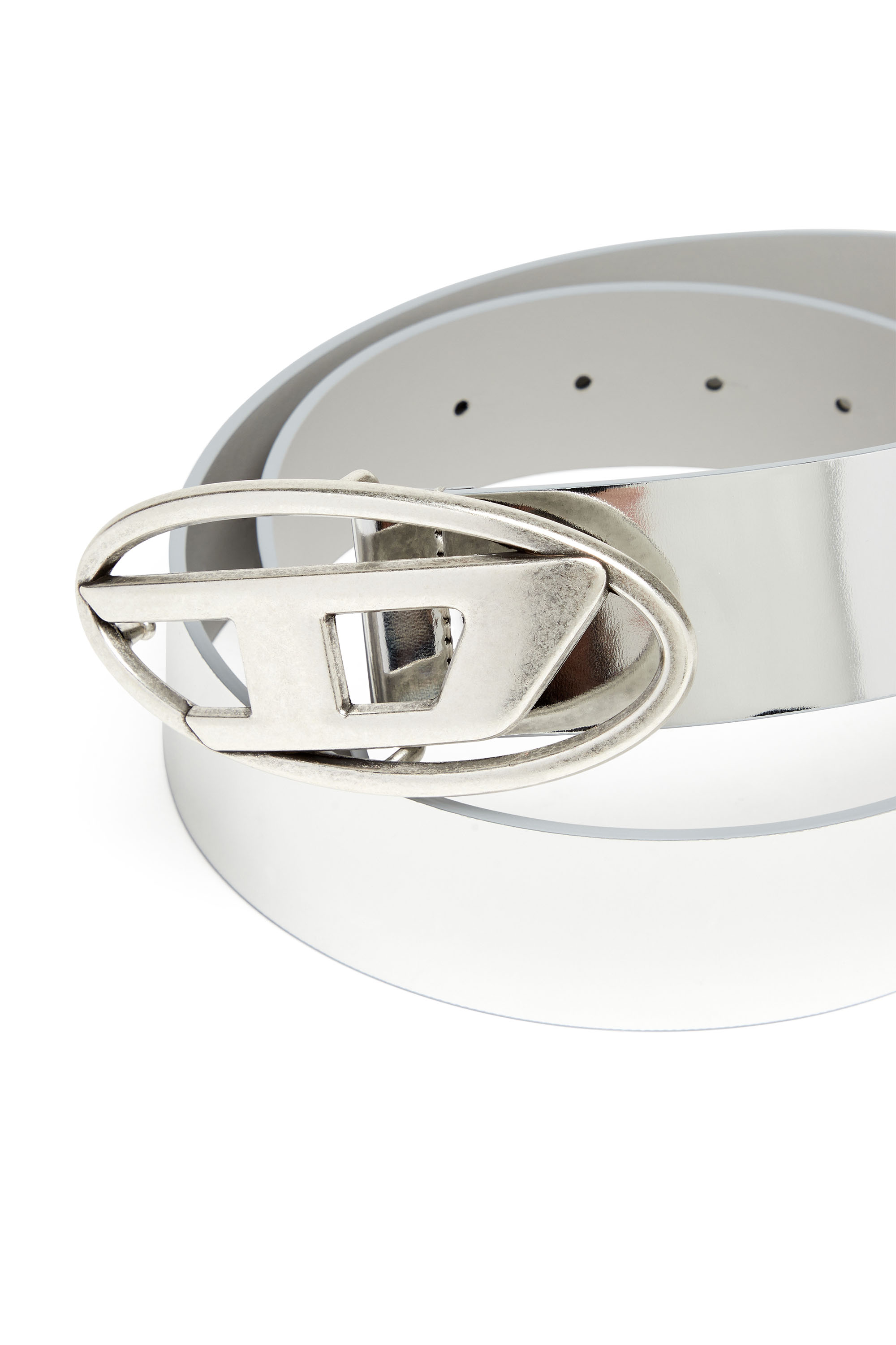 Diesel - B-1DR W, Male's ミラーPUベルト in シルバー - 3