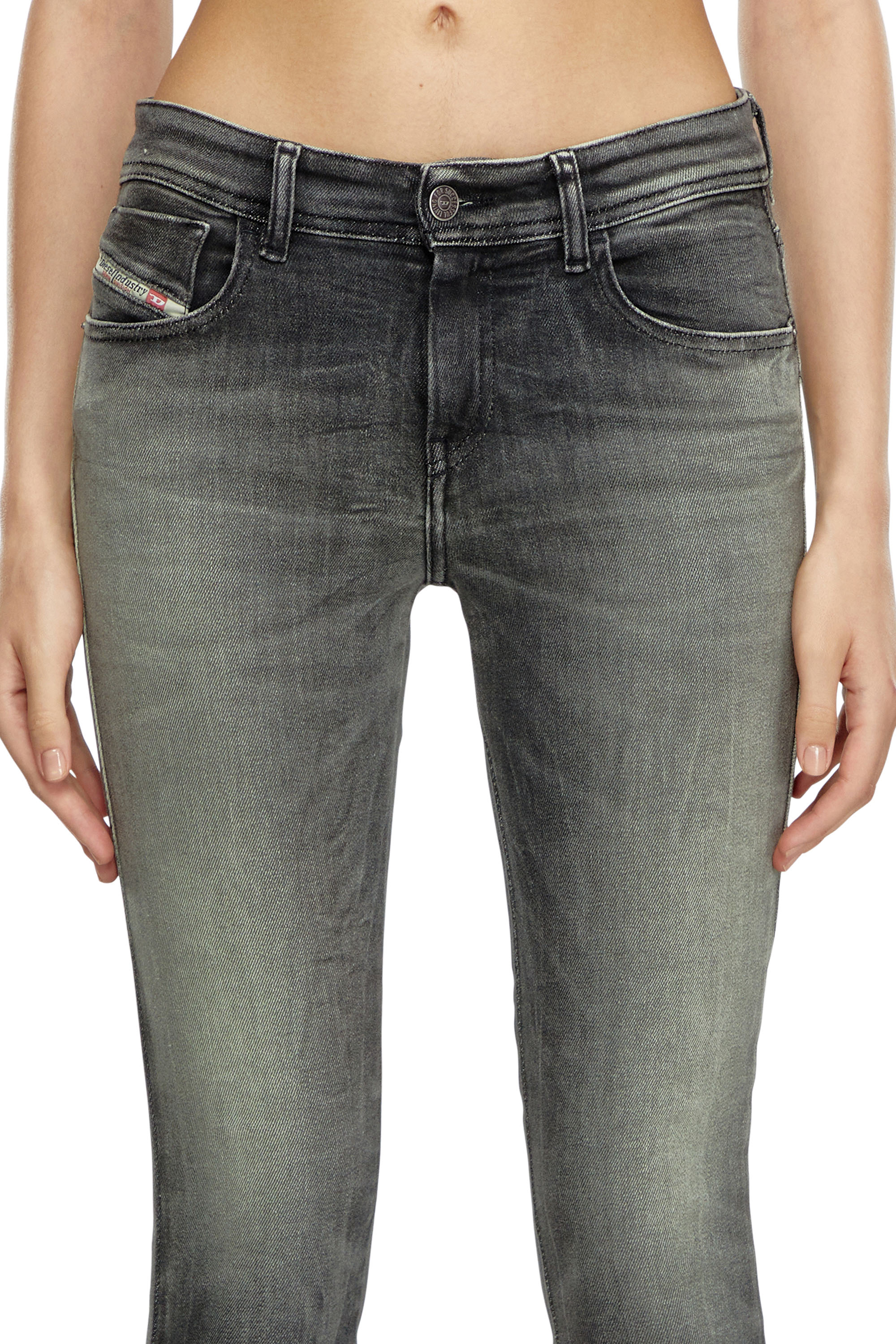 Diesel - Female's Skinny Jeans 2017 Slandy 09J08, ブラック/ダークグレー - 5