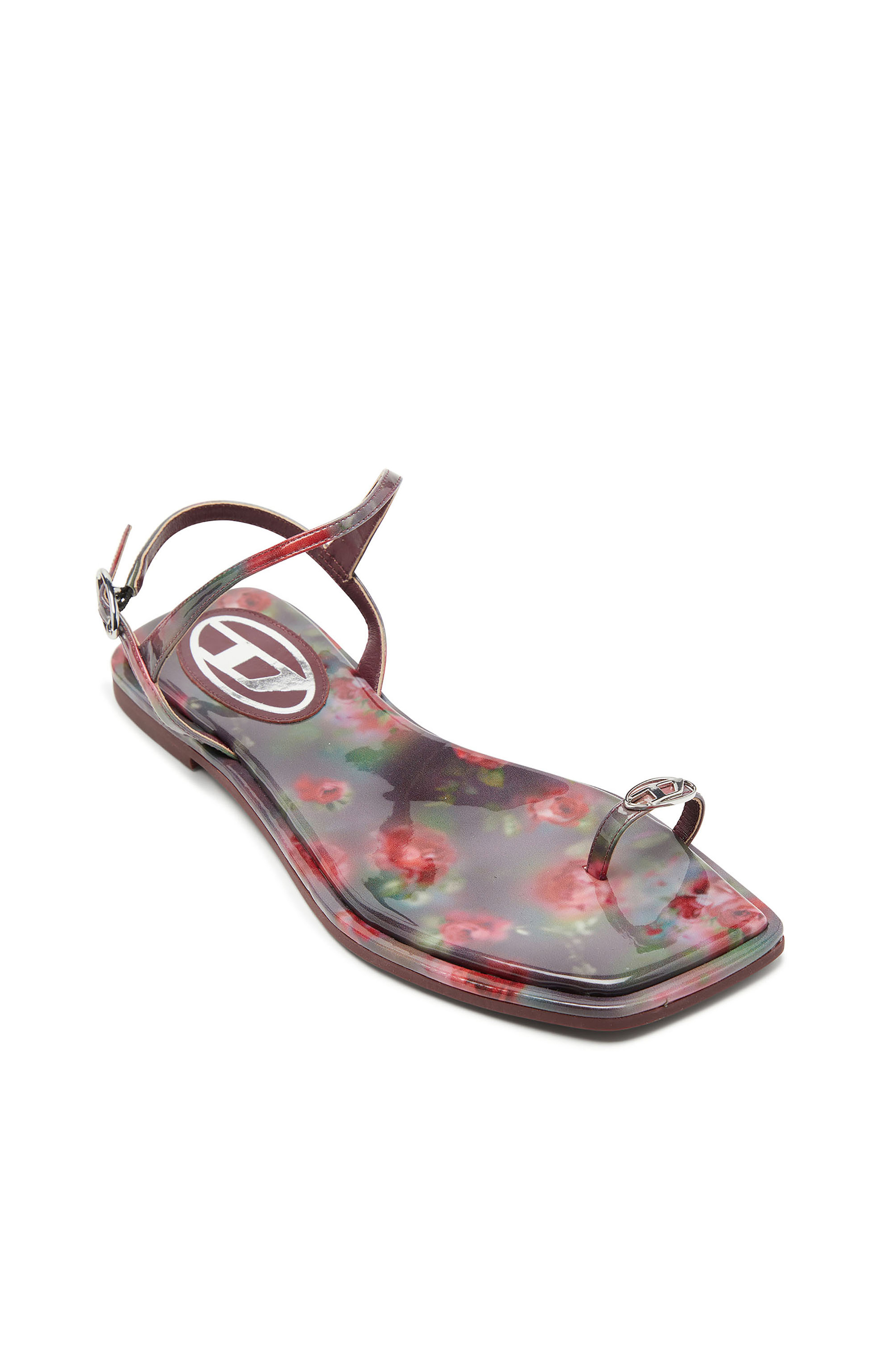 Diesel - D-AMBER INFRA 0, Female's D-Amber - Sandals with all-over print in バイオレット/ピンク - 7