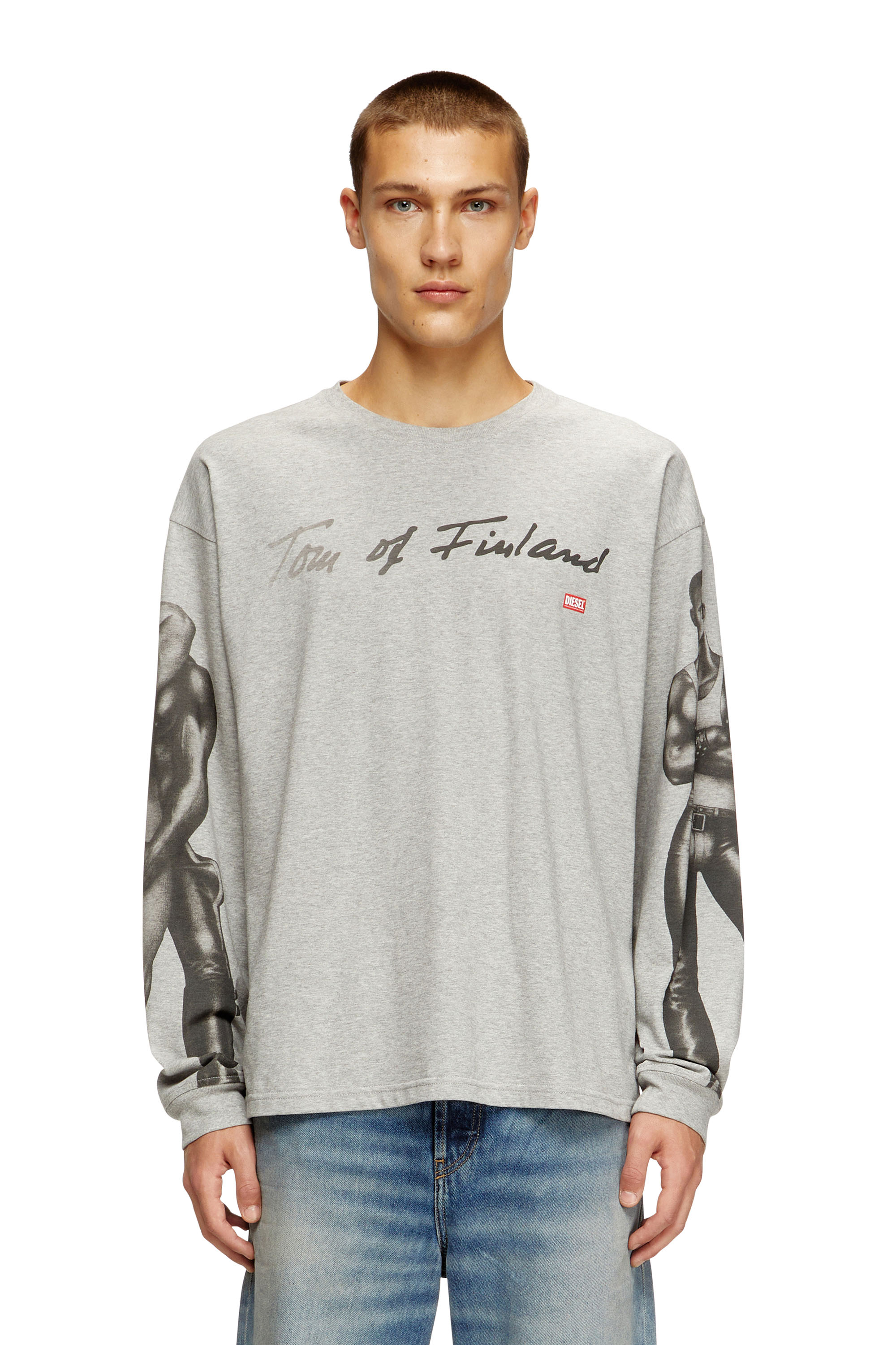 Diesel - PR-T-BOXT-LS-TOM25, Unisex's Long-sleeve T-shirt with graphic print in グレー - 3