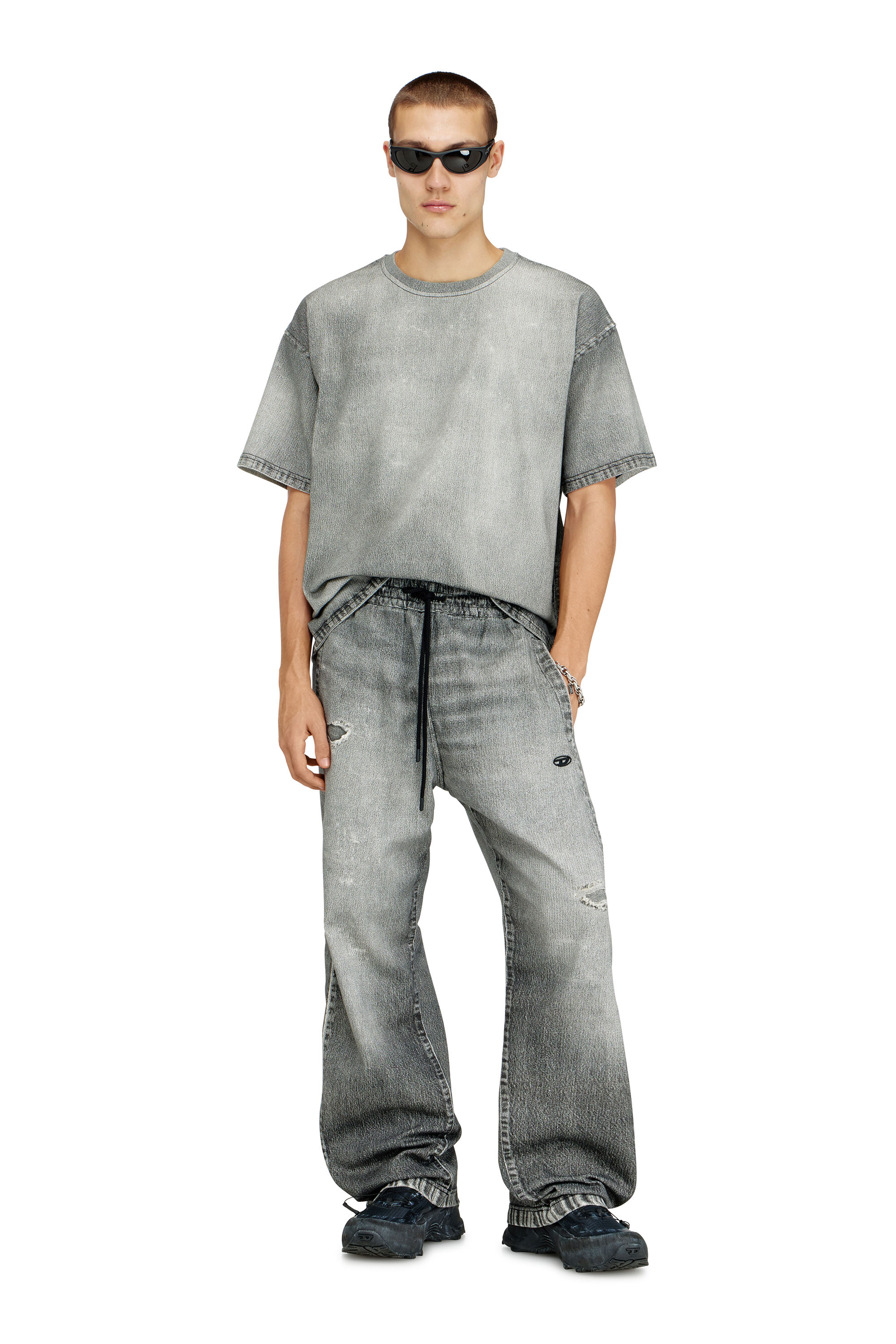 Diesel - Unisex's Relaxed D-Martyans Track Denim 068US, グレー - 6