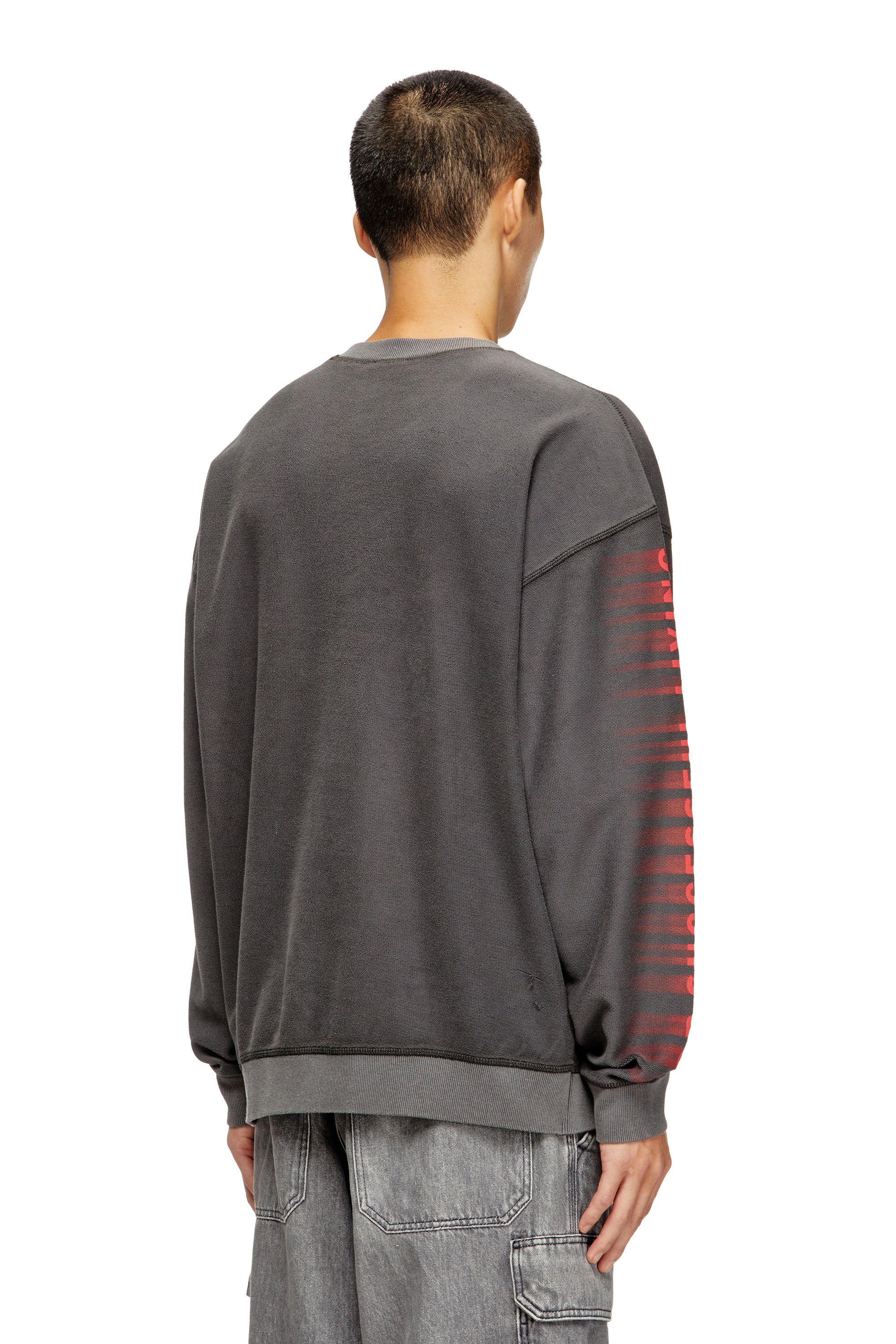 Diesel - S-BOXT-T1, Male's プルオーバースウェット in ダークグレー - 4
