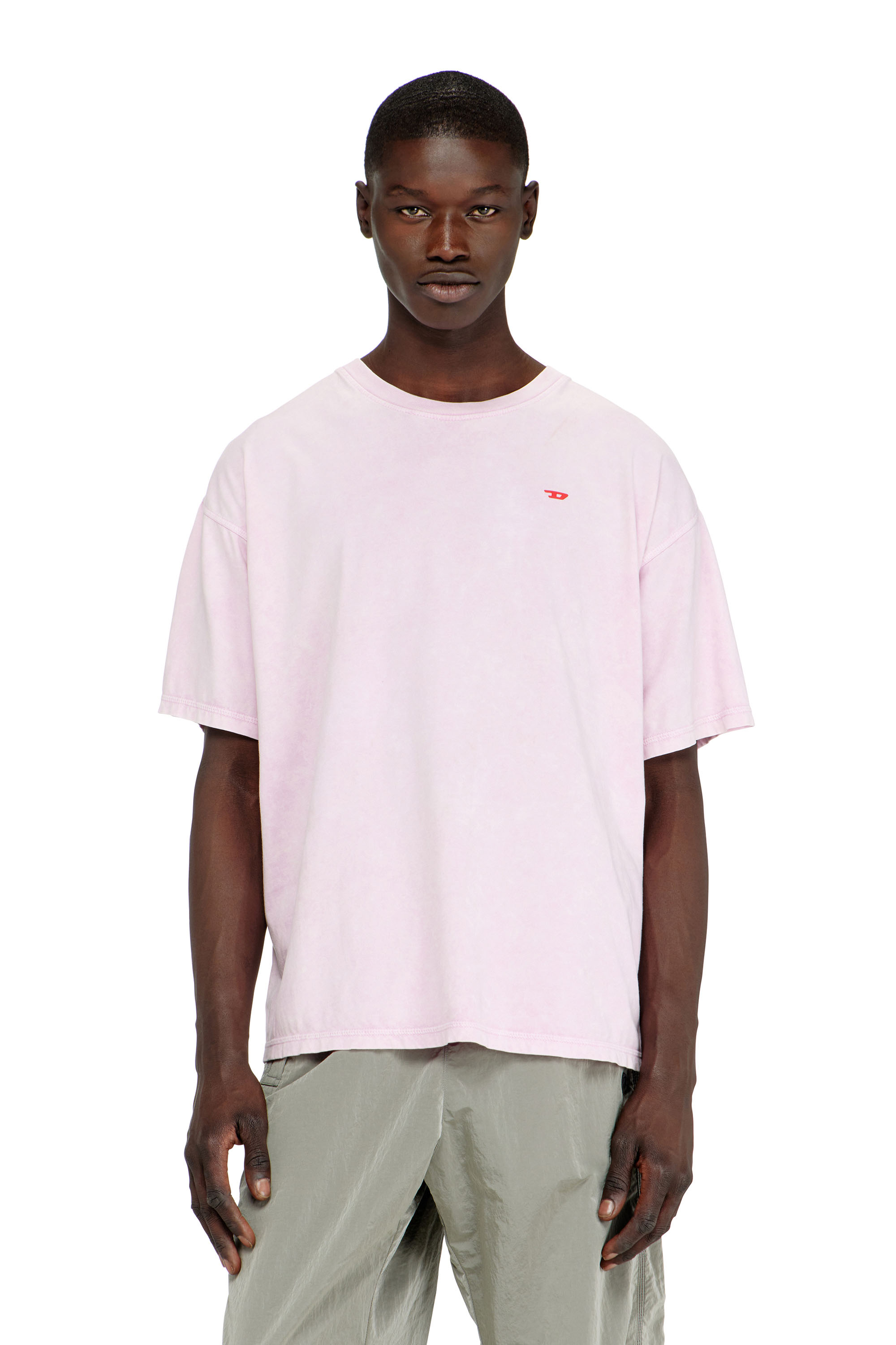 Diesel - T-BOXT-AA14, Male's Tシャツ in ピンク / ホワイト - 3