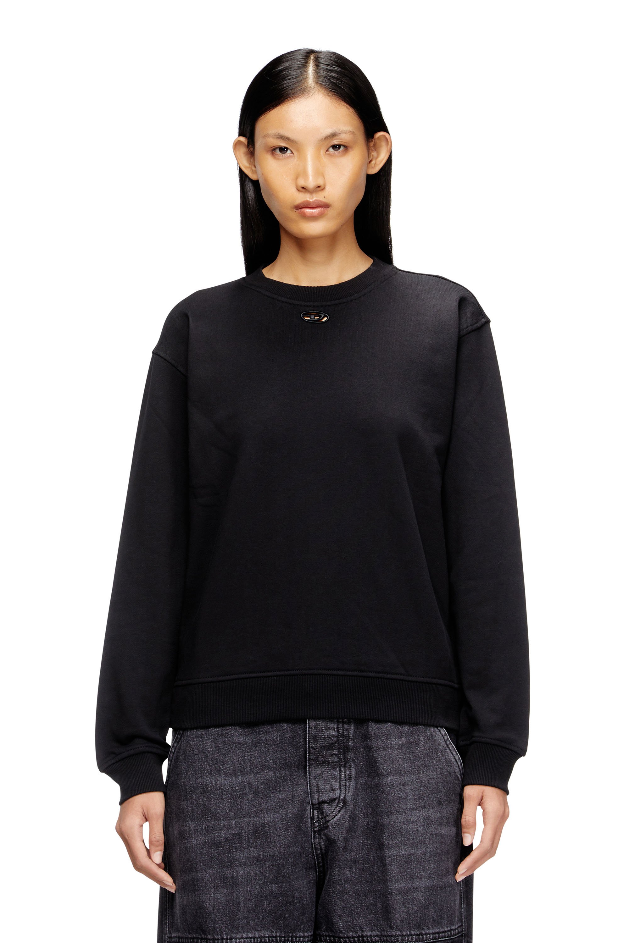 Diesel - F-NORMY-OD, Female's プルオーバースウェット in ブラック - 1