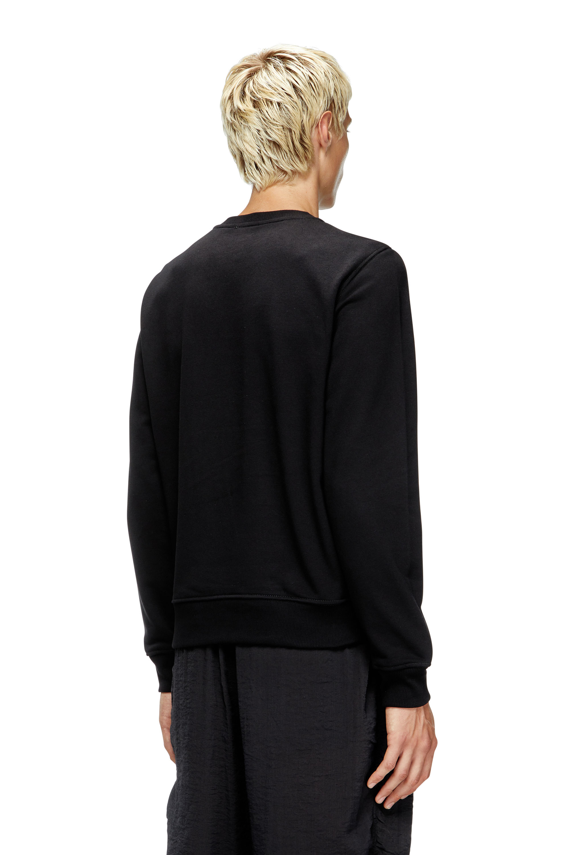 Diesel - S-GINN-T1, Male's Sweatshirt with embroidered phoenix in ブラック - 4