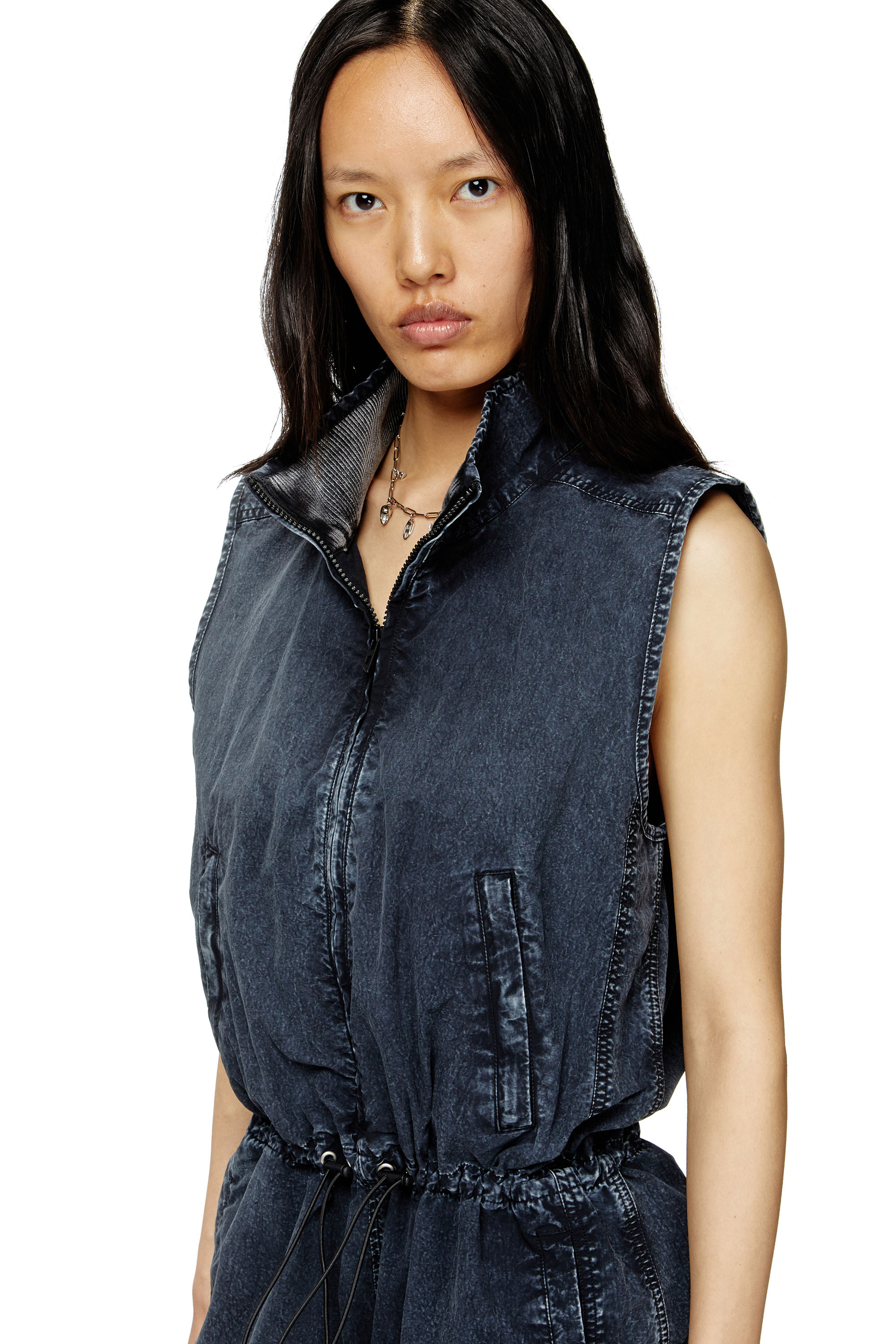 Diesel - J-ANNET, Female's Playsuit in treated nylon in ダークブルー - 4