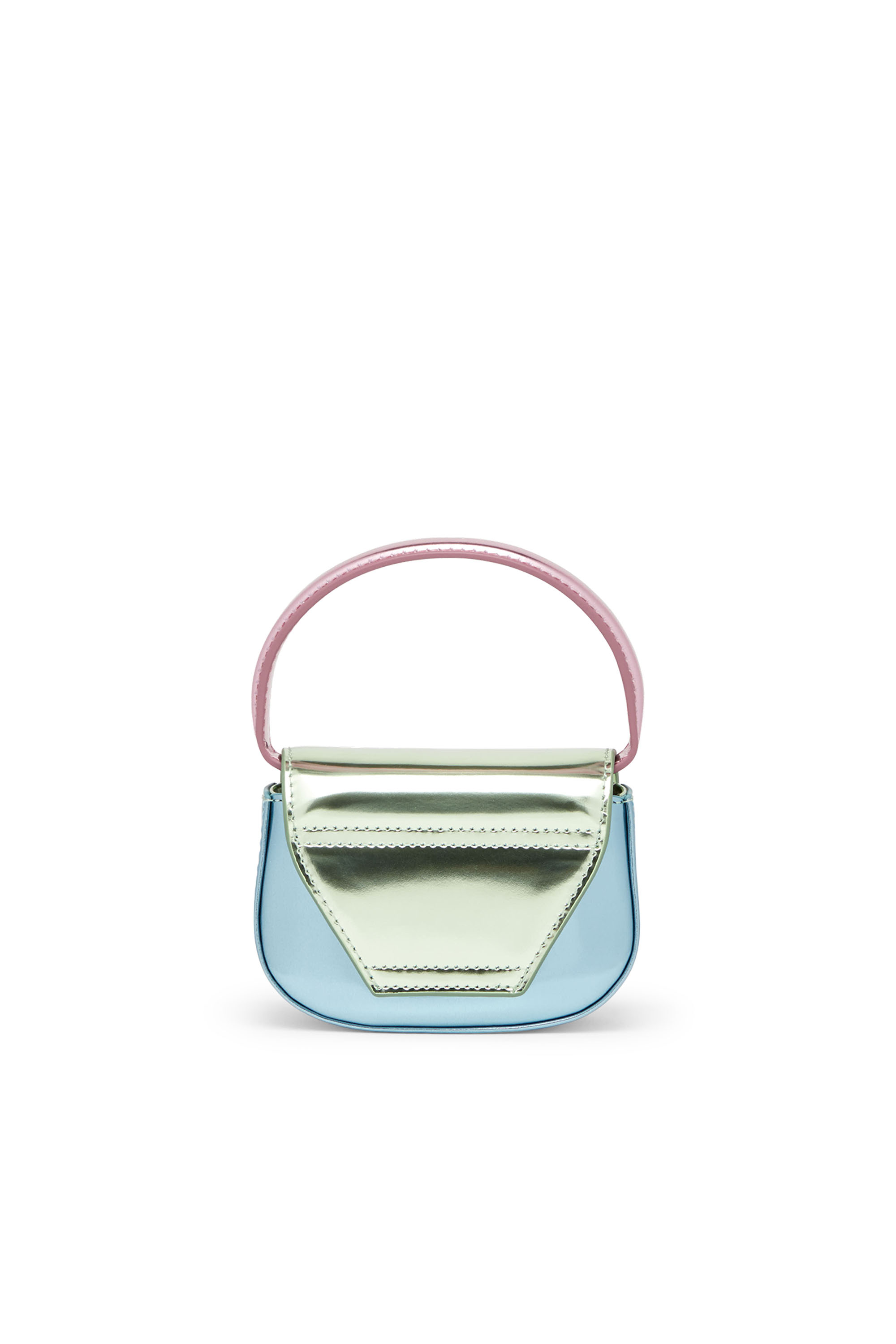 Diesel - 1DR XS, Female's 1DR XS-Iconic mini bag in mirror leather in グリーン/ピンク - 2