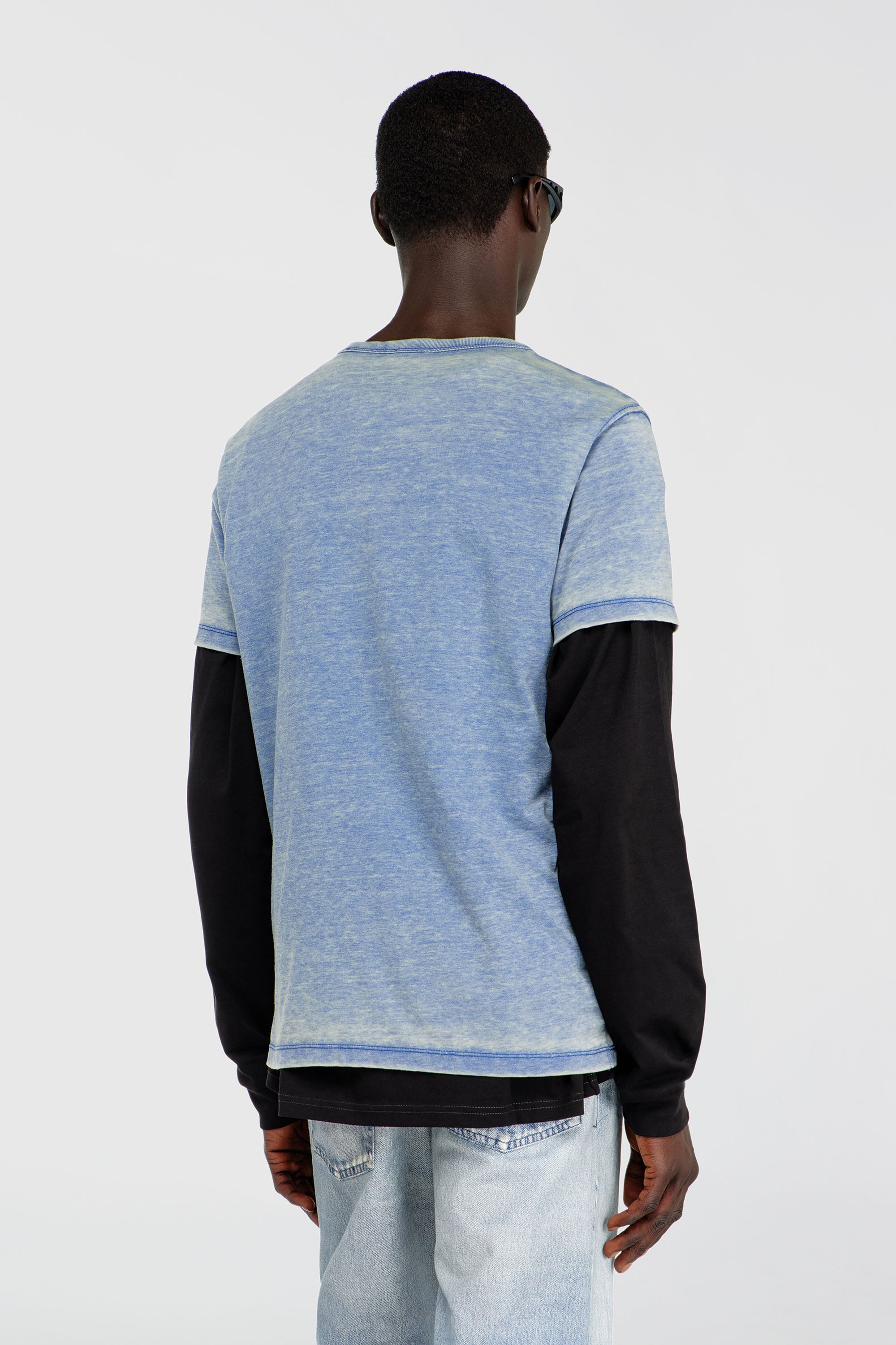 Diesel - T-DOMY, Male's Tシャツ in ライトブルー - 4