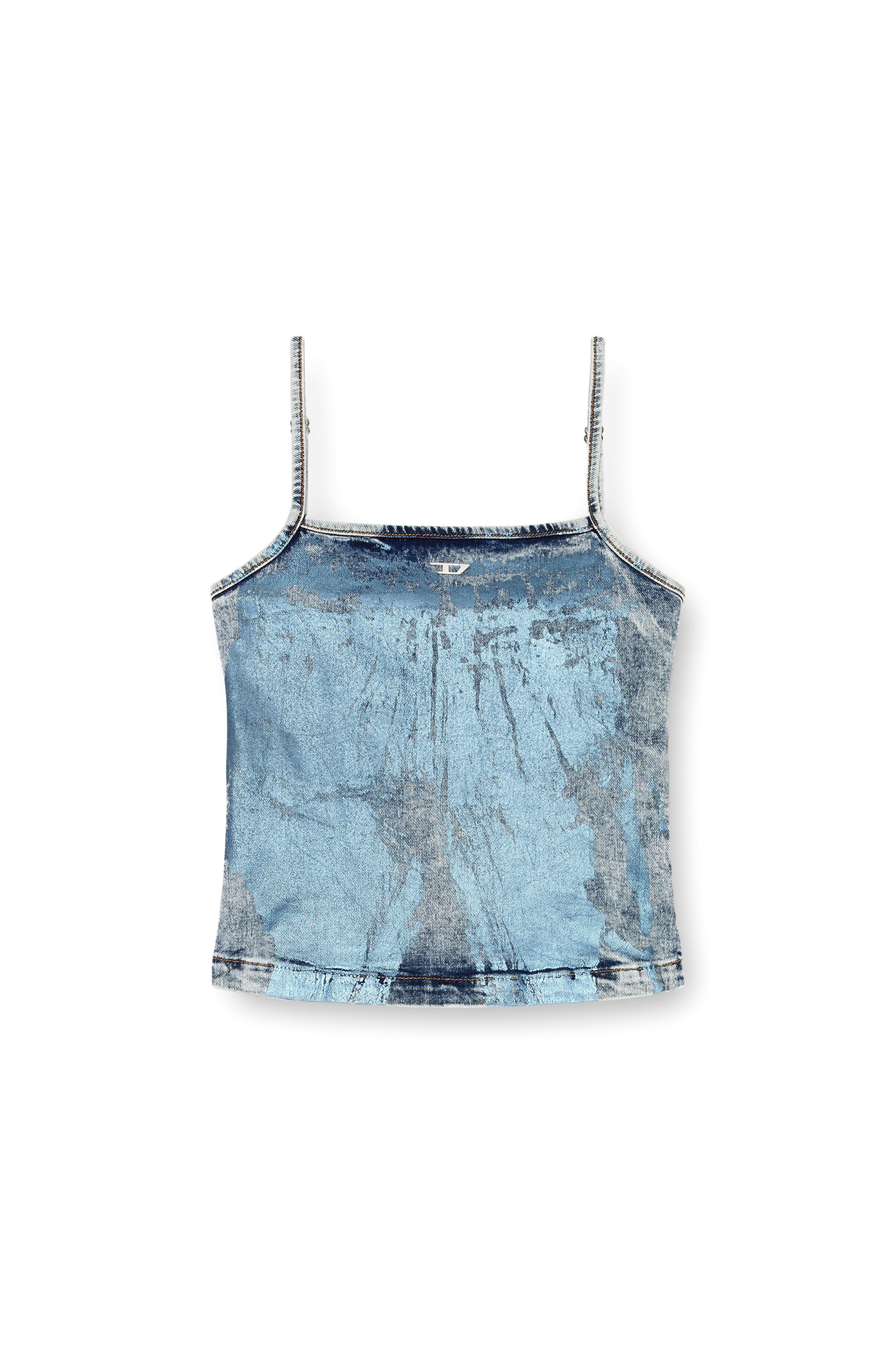 Diesel - DE-ILA-S, Female's Strappy top in pop-colour denim in ライトブルー - 3