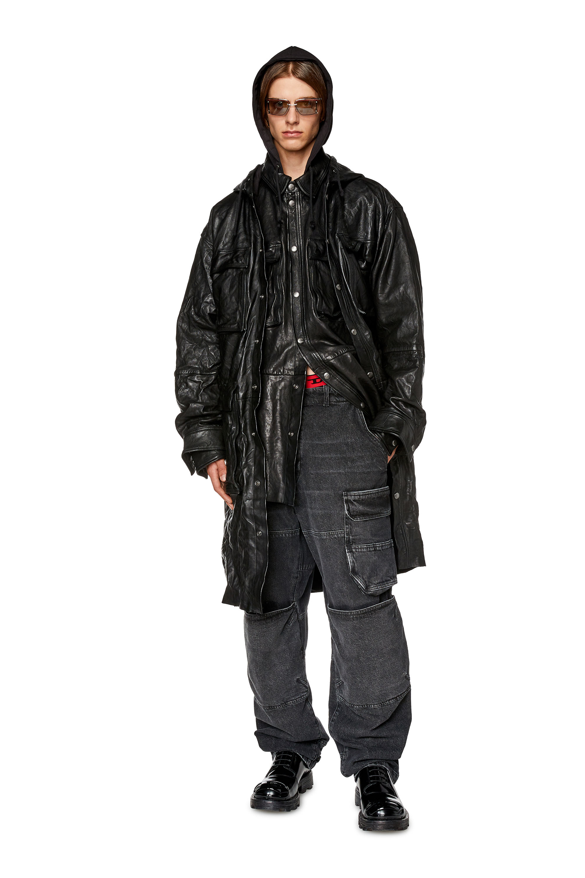 Diesel - Male's Straight Jeans D-Fish 0HLAA, ブラック/ダークグレー - 1