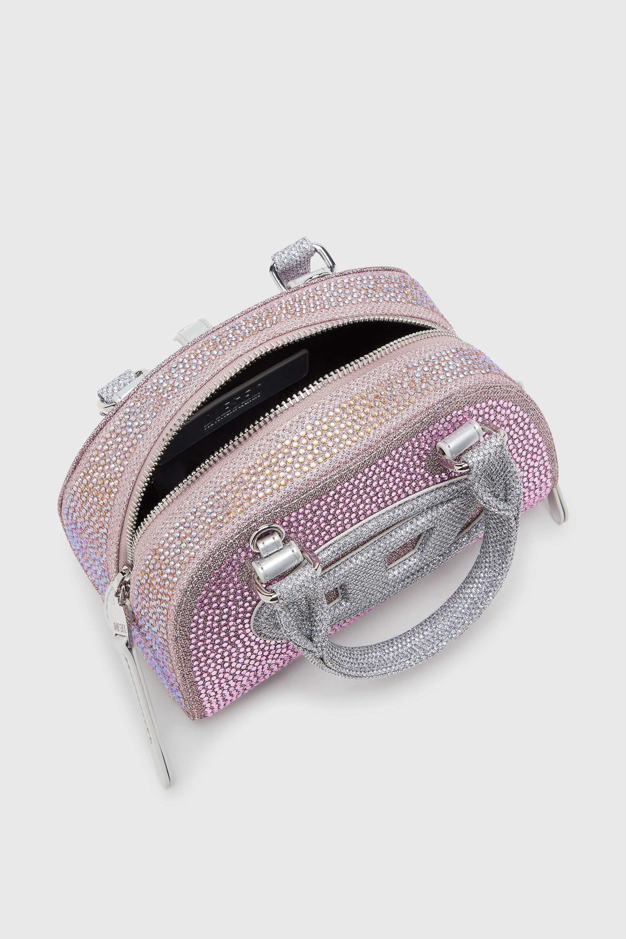 Diesel - 1DR DOME CROSSBODY, Female's クロスボディバッグ in ピンク / ホワイト - 5