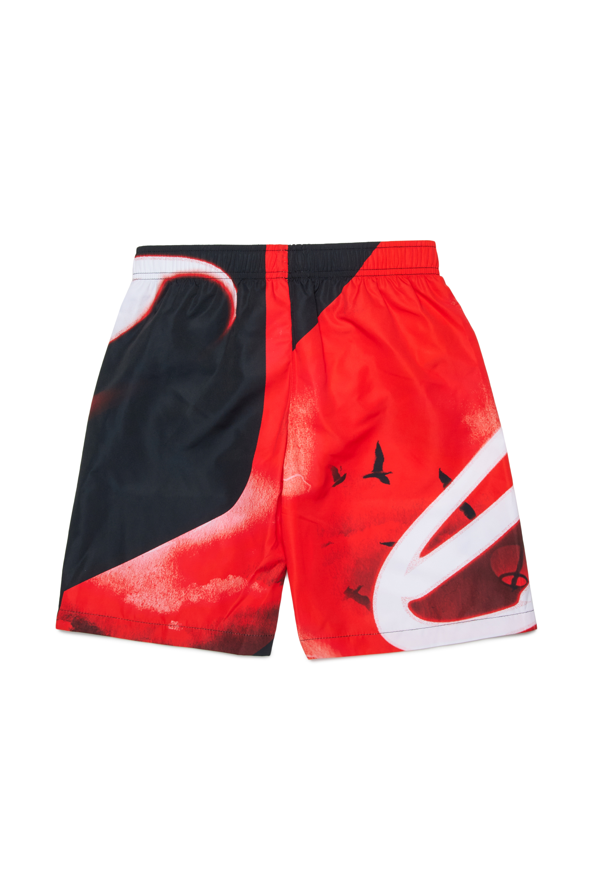Diesel - MIOND, Male's Swim shorts with all-over blurred print in ブラック - 2