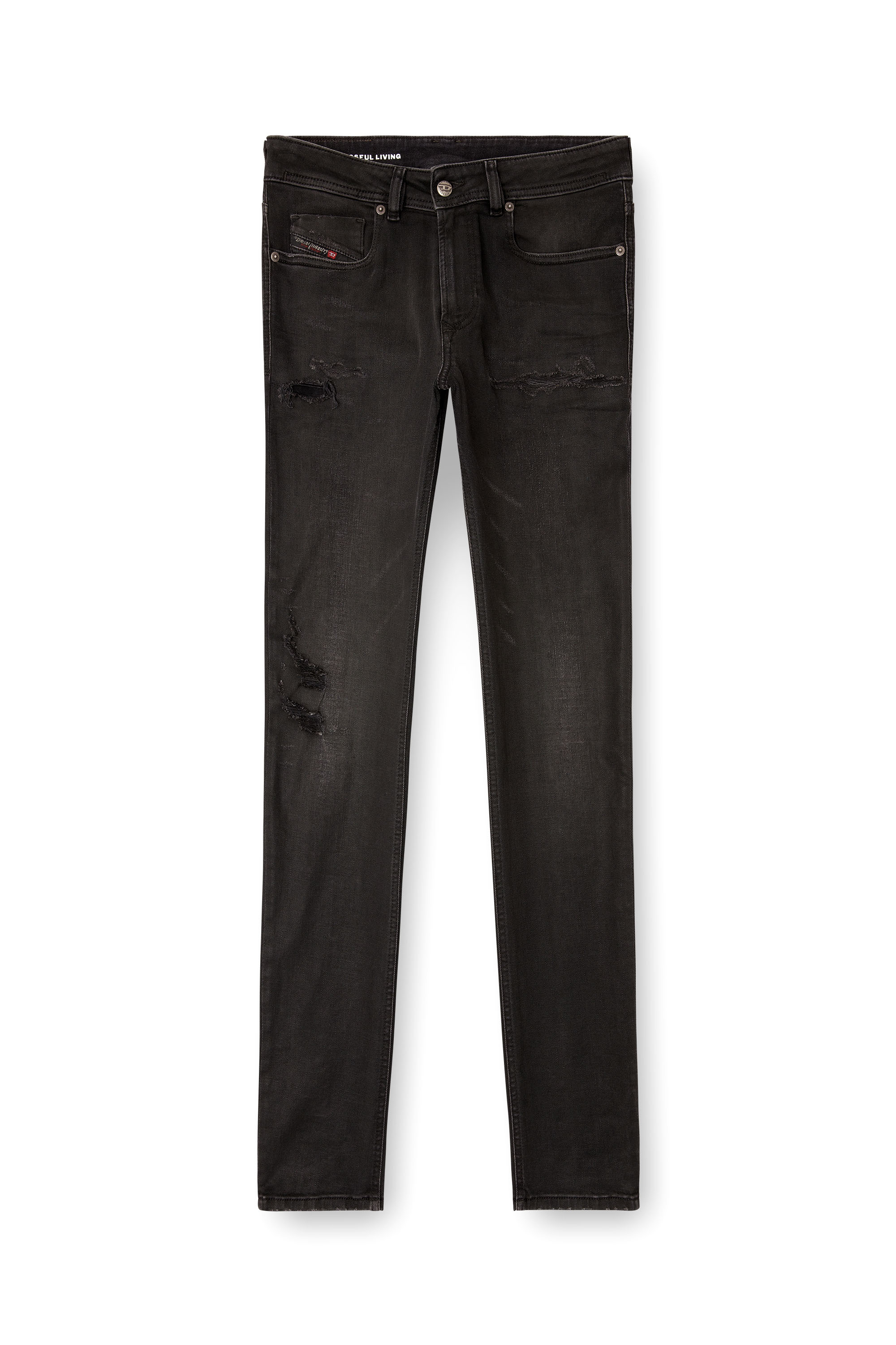 Diesel - Male's Skinny Jeans 1979 Sleenker 068SG, ブラック/ダークグレー - 2