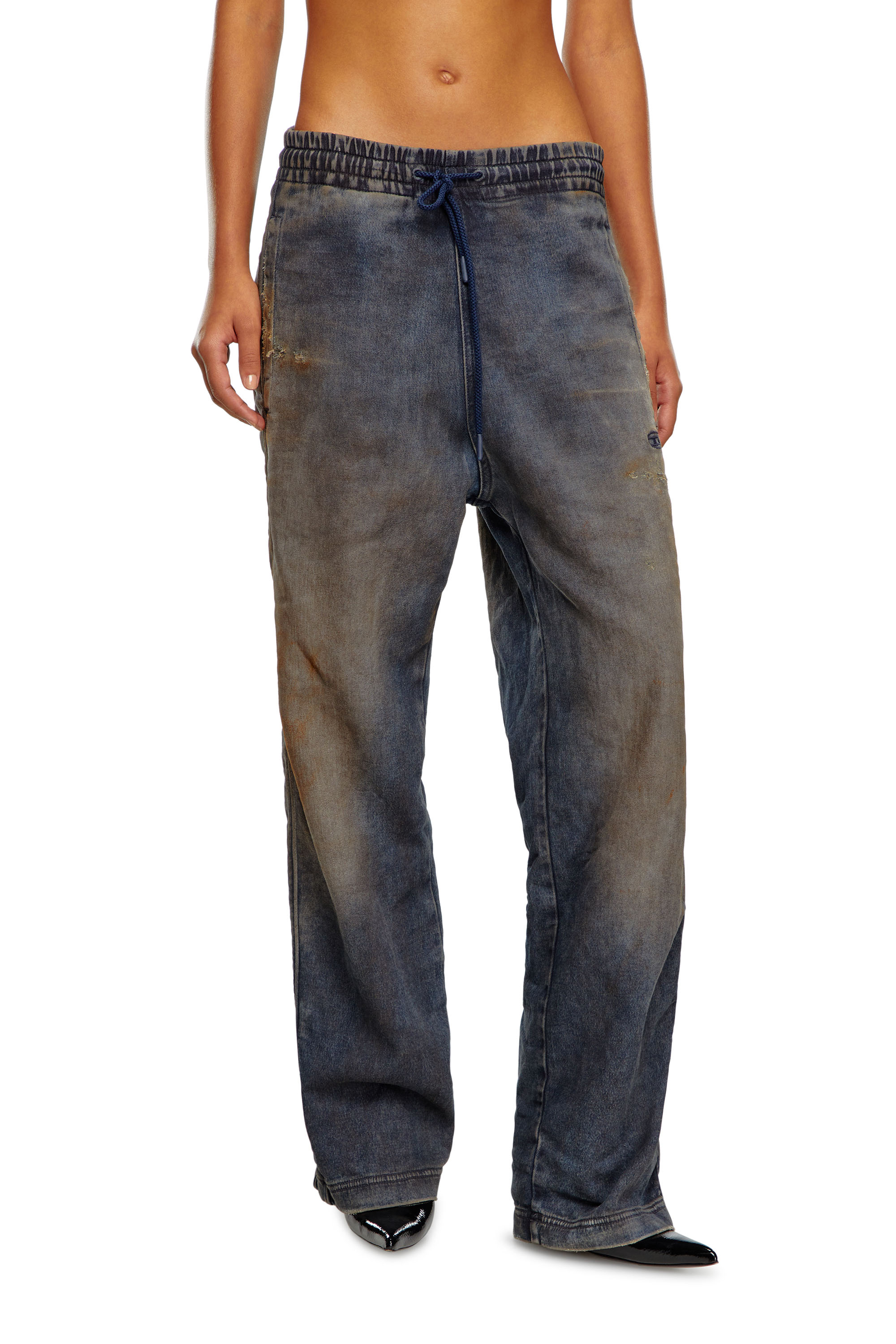Diesel - Female's Relaxed D-Martyans Track Denim 068LV, ダークブルー - 1