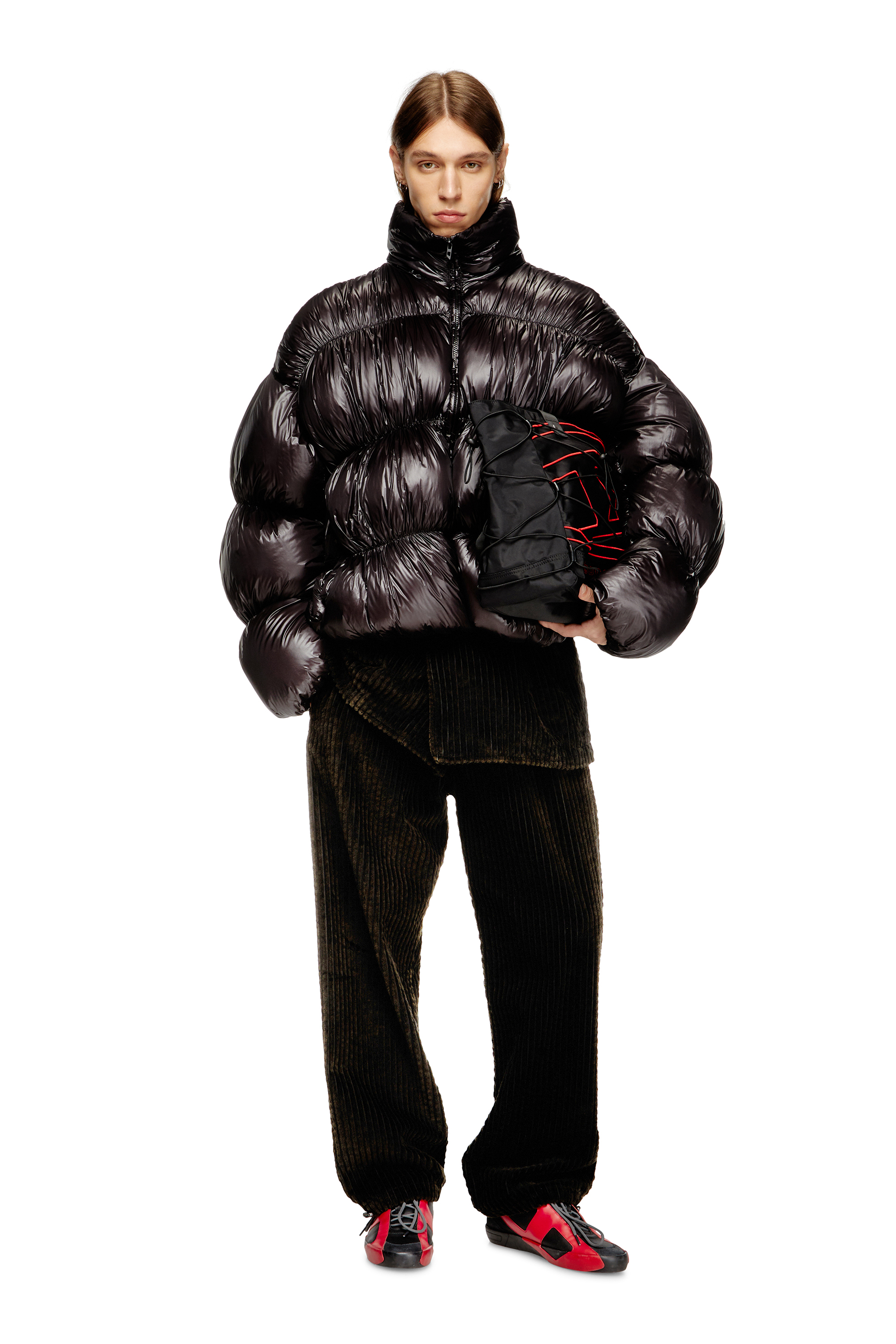 Diesel - W-CHOCO, Male's ダウンジャケット in ブラック - 1