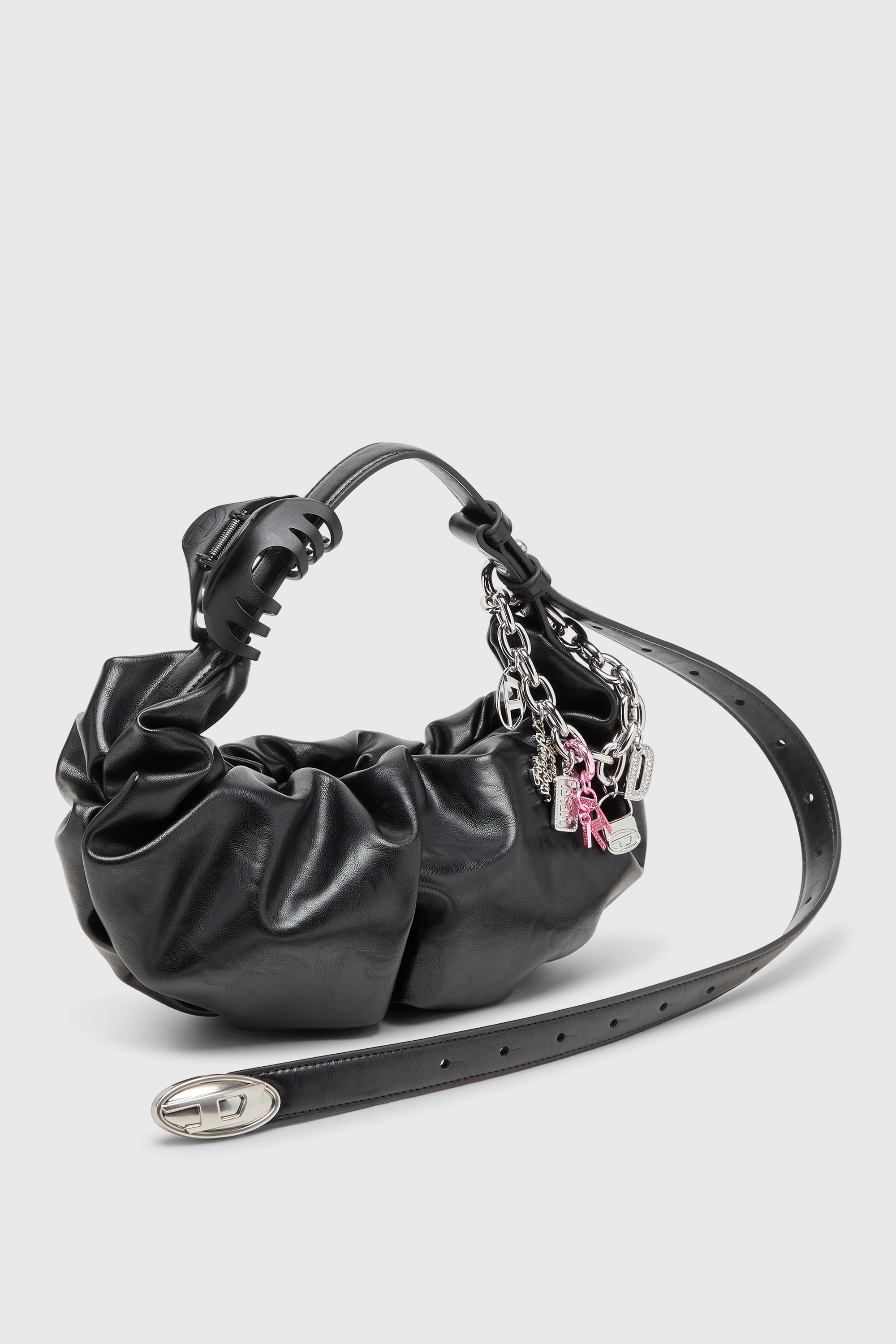 Diesel - CHARM-D, Unisex's Charm with rhinestone D charm in ピンク / ホワイト - 3