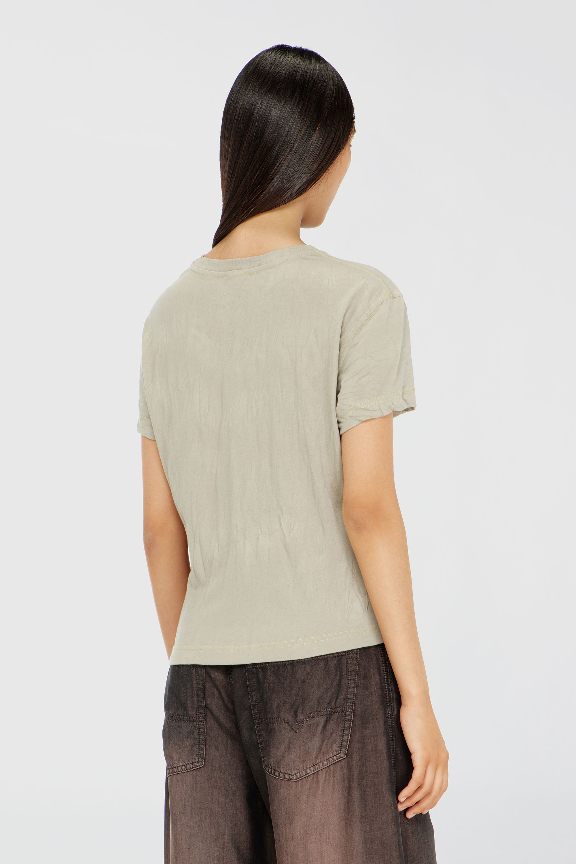 Diesel - T-ILA-AA5, Female's Tシャツ in ベージュ/ピンク - 4
