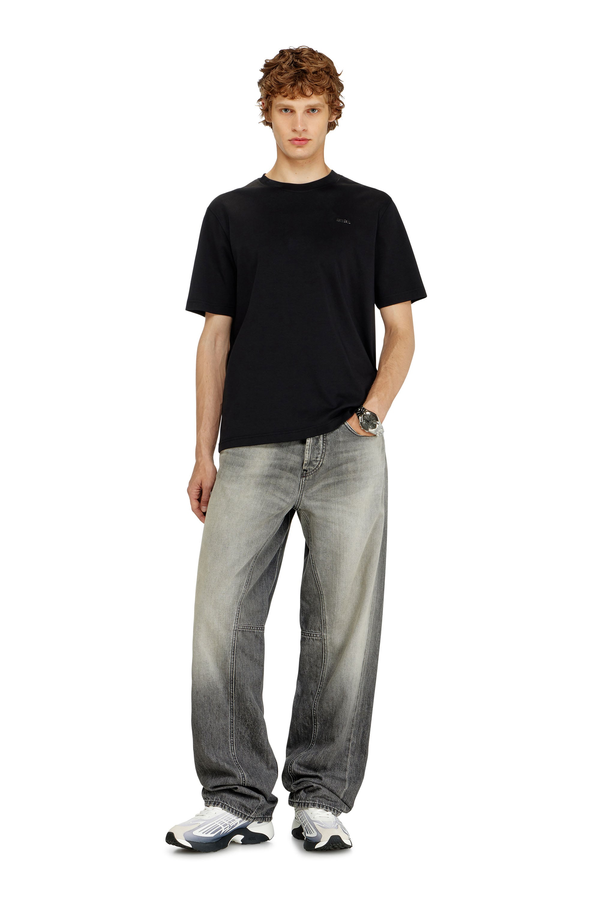 Diesel - T-ADJUST-MET, Male's Tシャツ in ブラック - 2