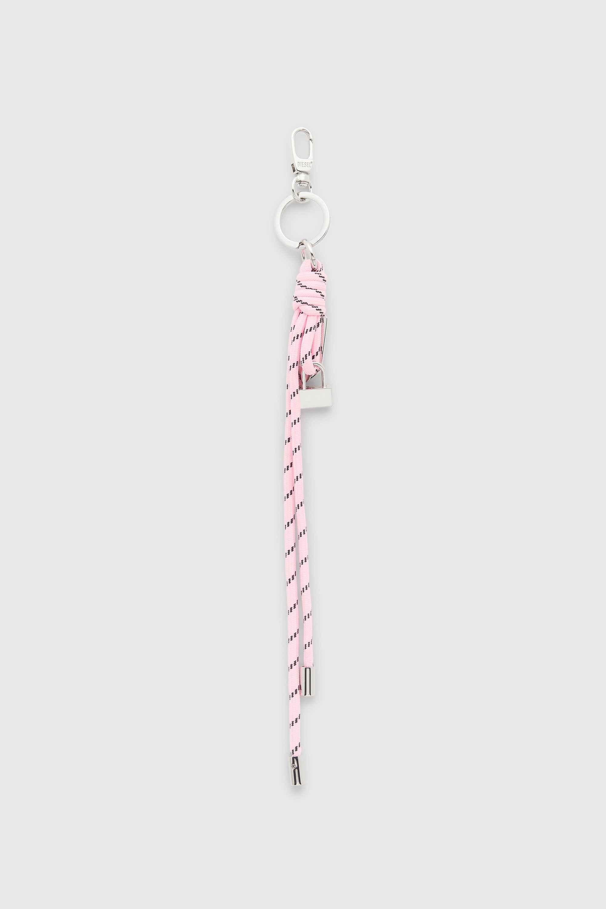 Diesel - ROPE II, Unisex's Metal and rope charm with Diesel pendant in ピンク / ホワイト - 2