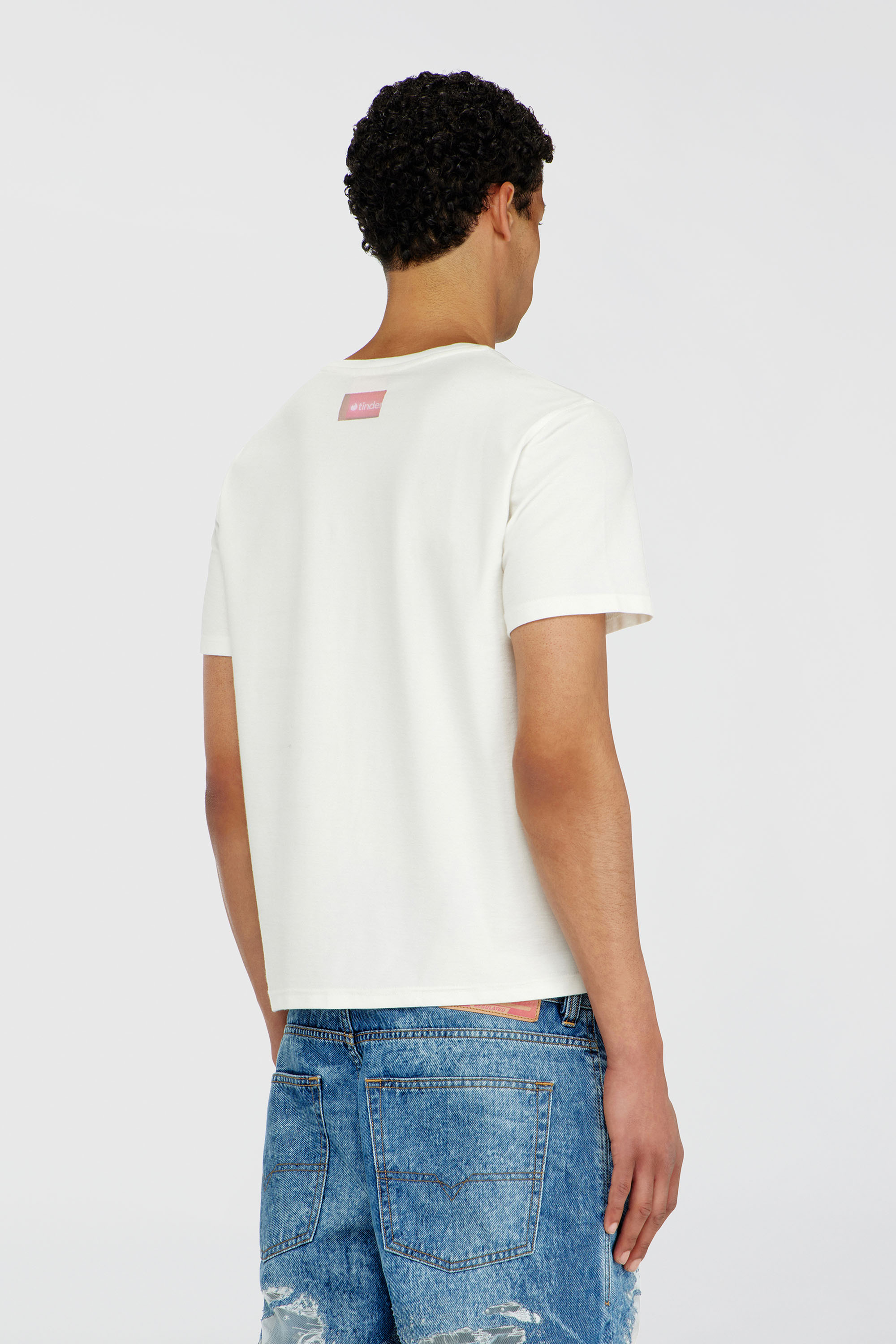 Diesel - PR-T-NOTS-CHI-R, Unisex's T-shirt with For Successful Loving logo in ホワイト - 4