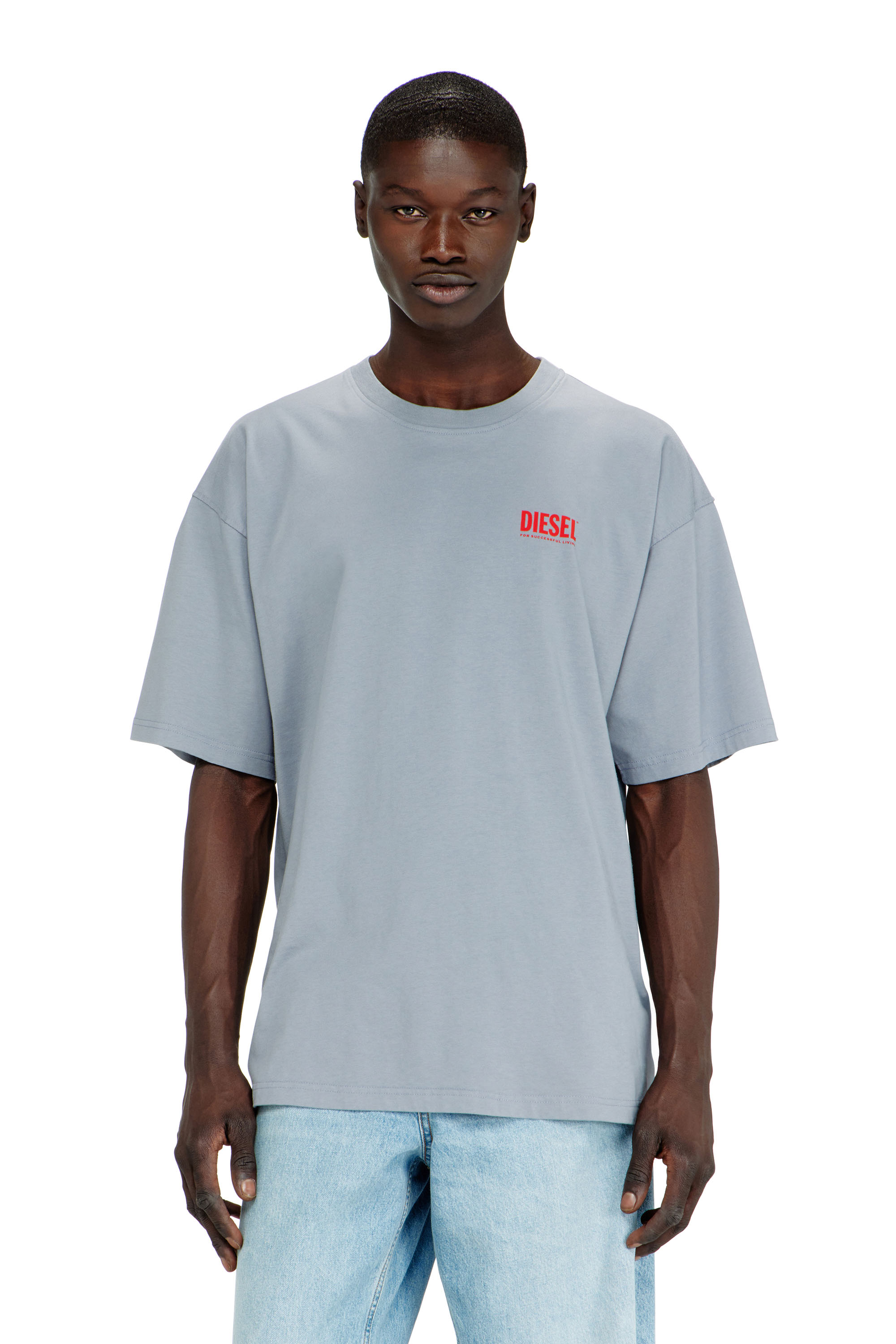 Diesel - T-BOXT-BISK, Male's Tシャツ in ライトグレー - 3