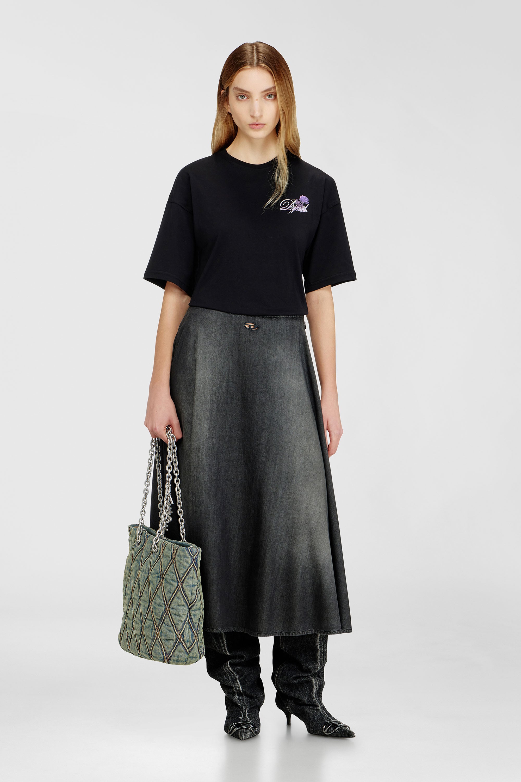 Diesel - CHARM-D SHOPPER M, Female's ショッパーバッグ M in ダークブルー - 2
