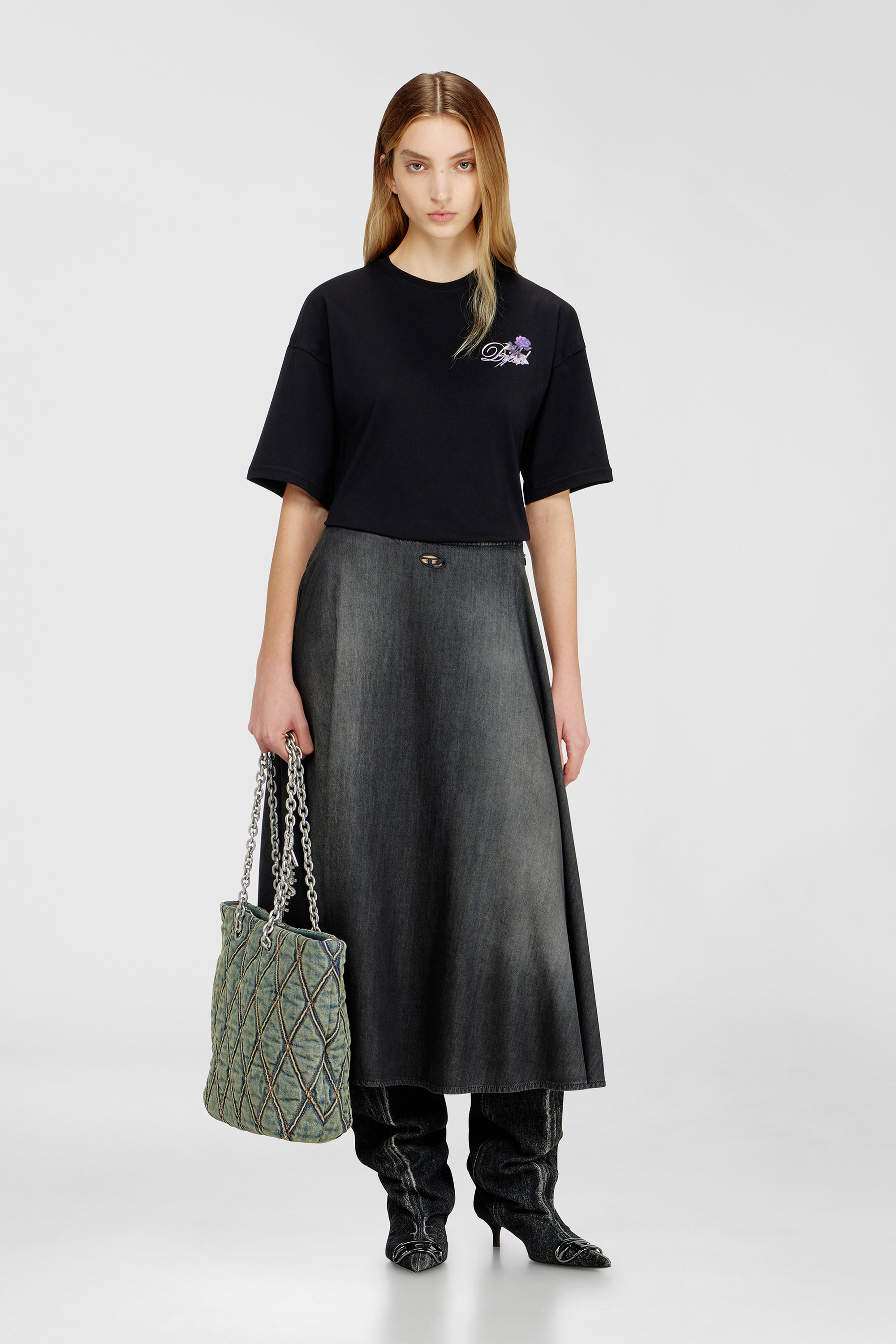 Diesel - CHARM-D SHOPPER M, Female's ショッパーバッグ M in ダークブルー - 1