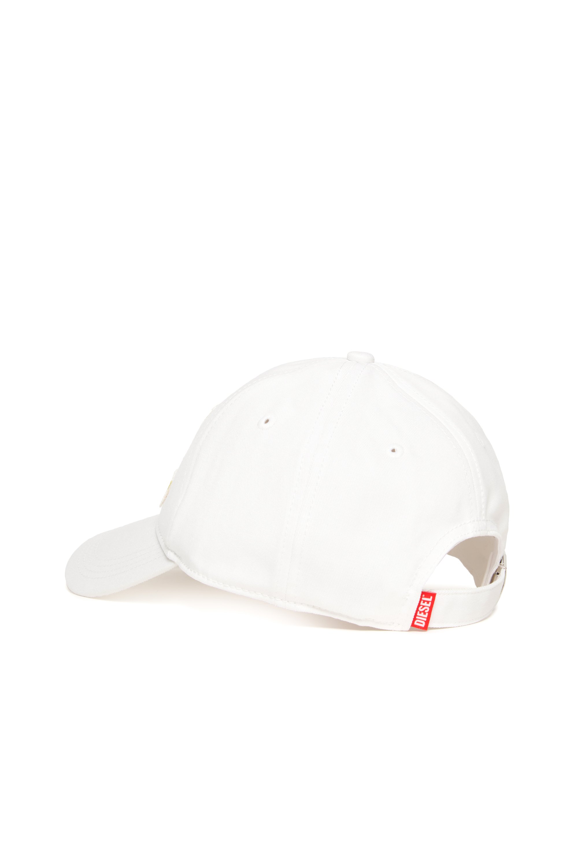 Diesel - FCGUS, Male's Baseball cap with logo-embroidered patch in ホワイト/イエロー - 2