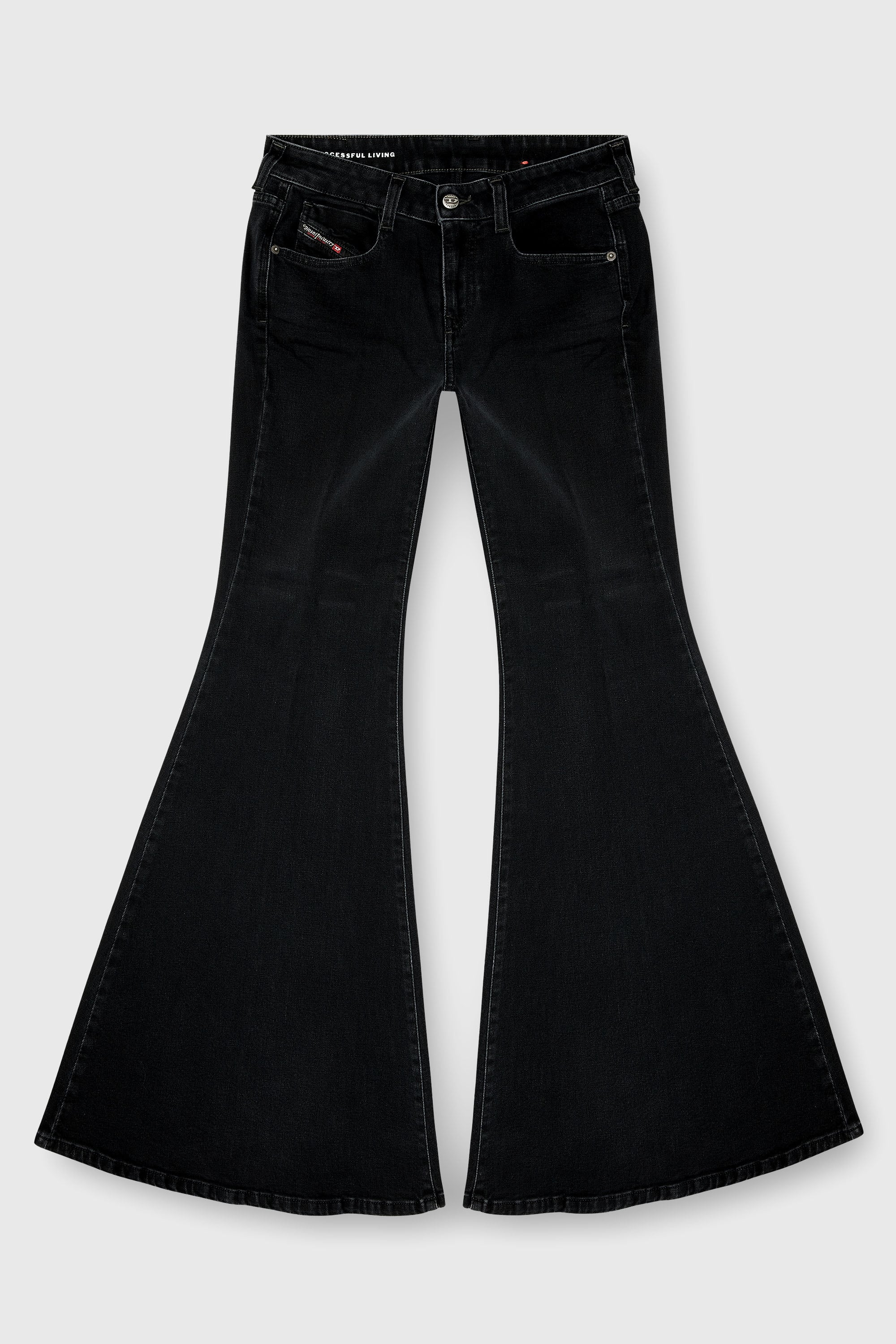 Diesel - Female's Flare Jeans 1970 D-Bleess 09M69, ブラック/ダークグレー - 2