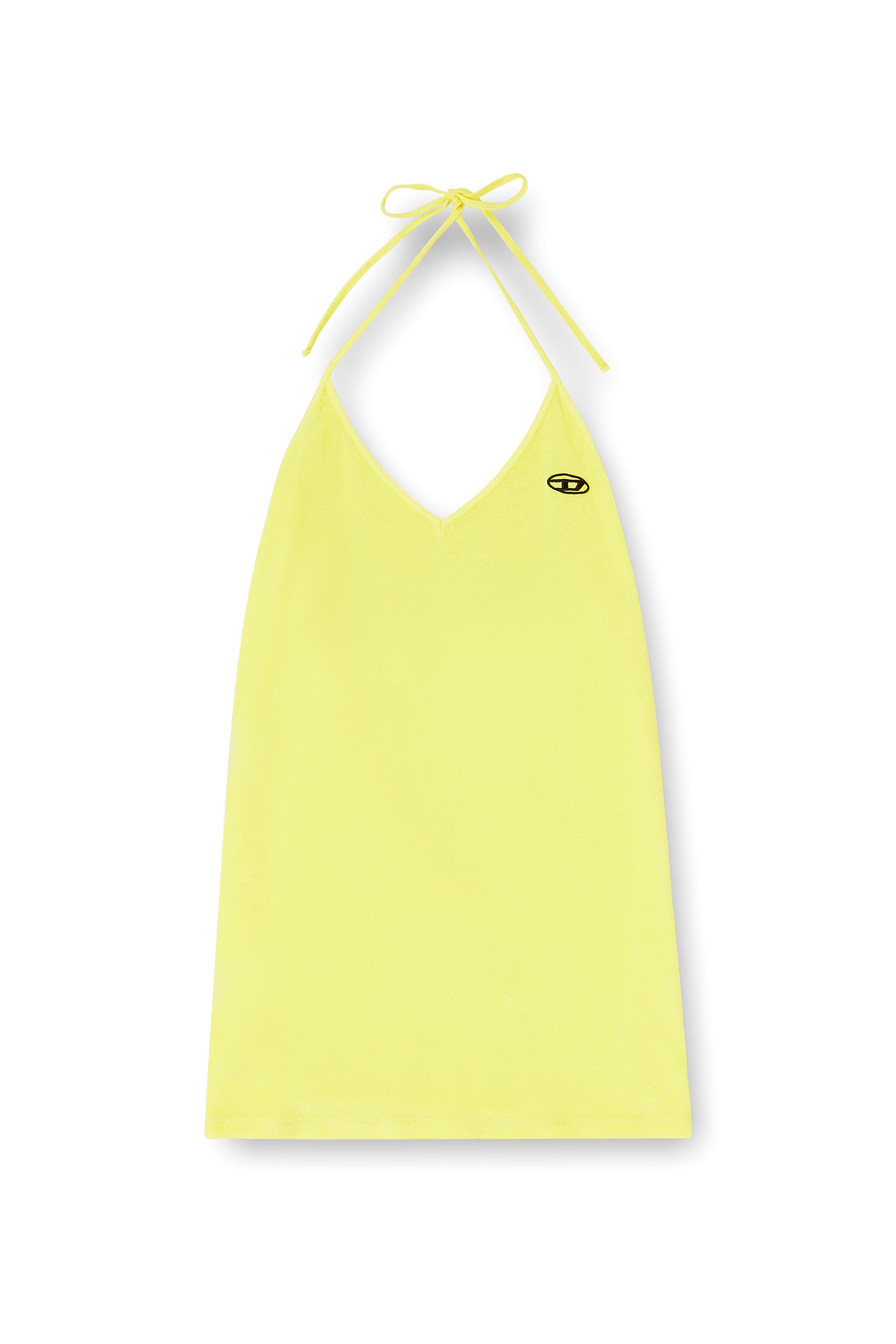 Diesel - MILVA-D-POP, Female's Mini dress in towelling fabric in イエロー - 5